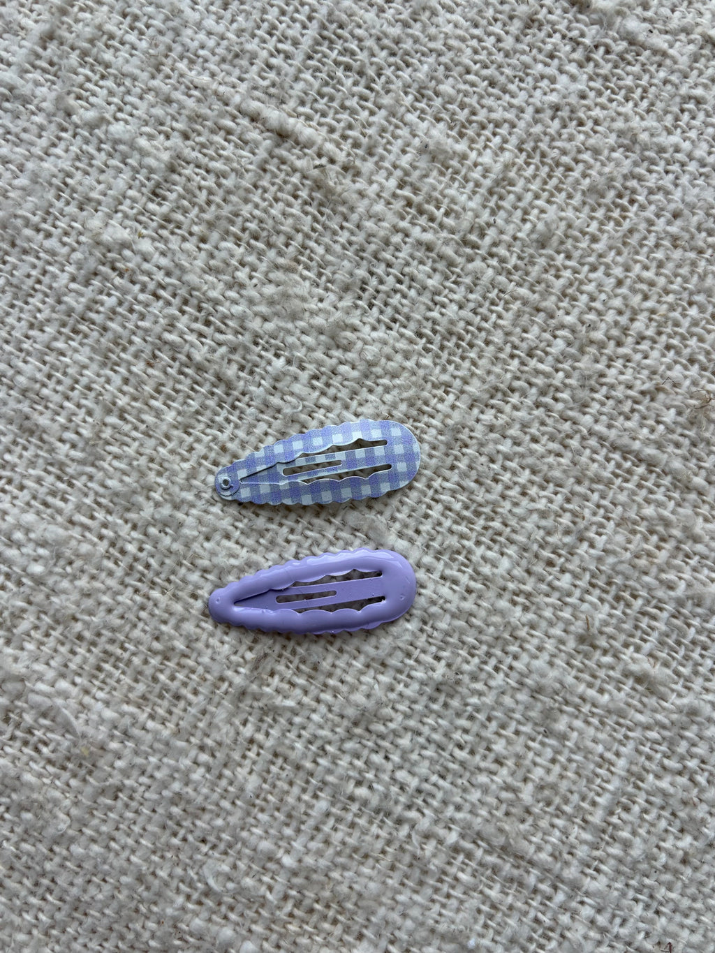 Purple & vichy 2 hairclips