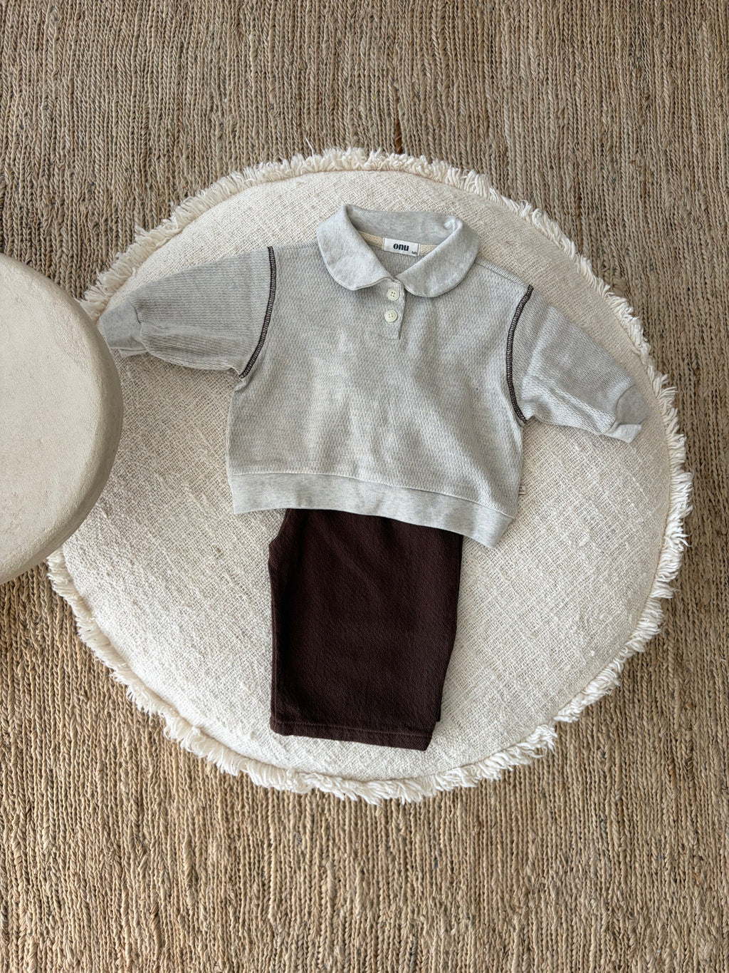 Polo sweatshirt oatmeal