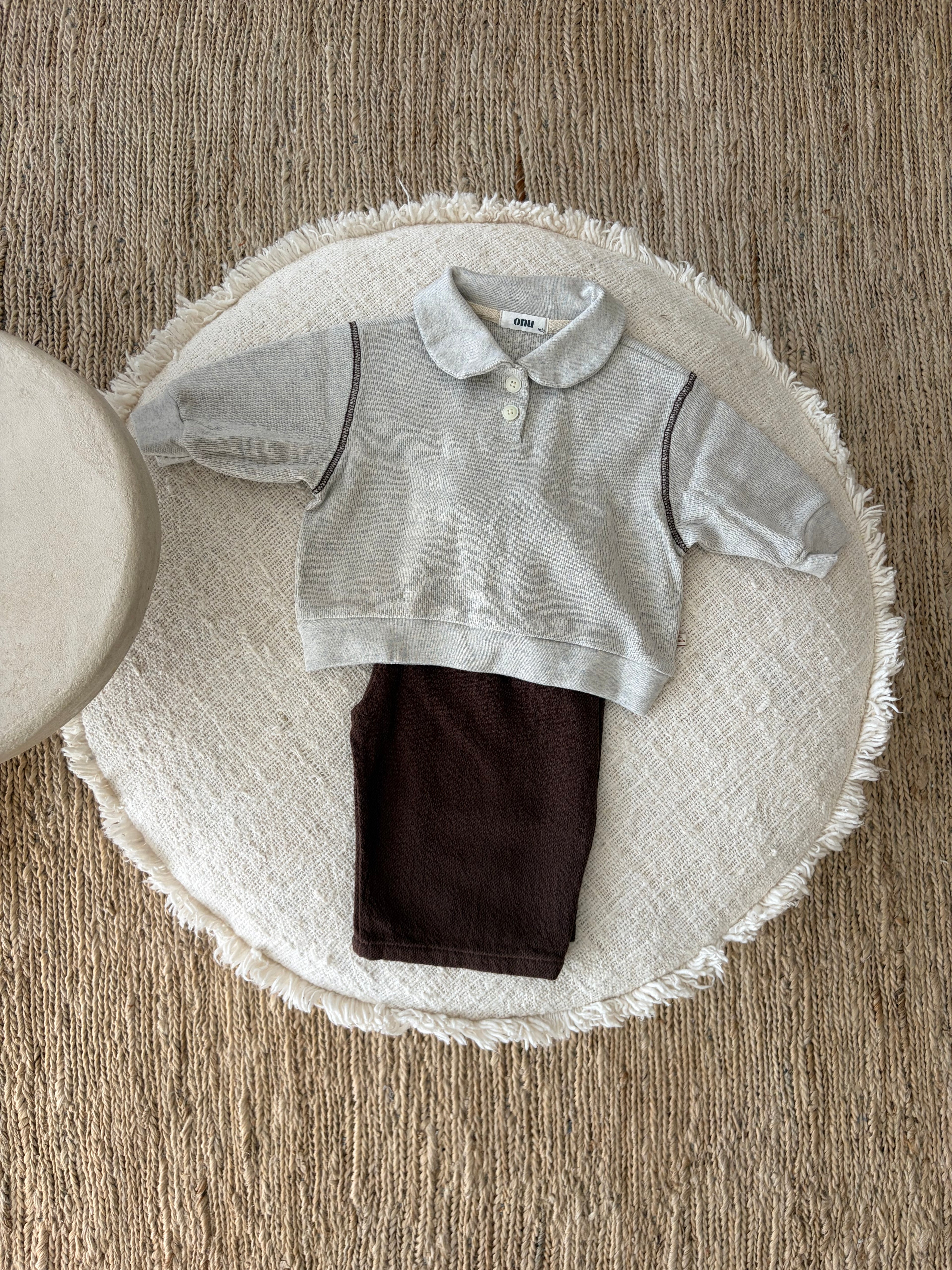 Polo sweatshirt oatmeal