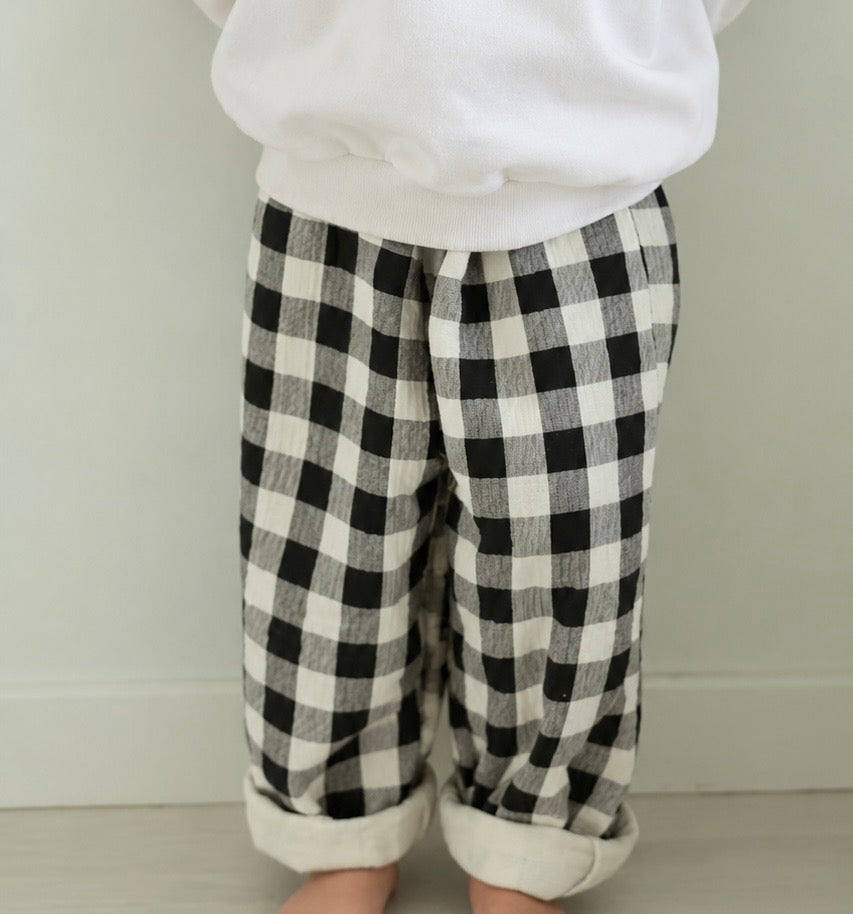 Black check pants