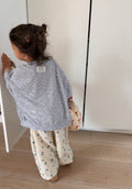 Blue flower balloon pants