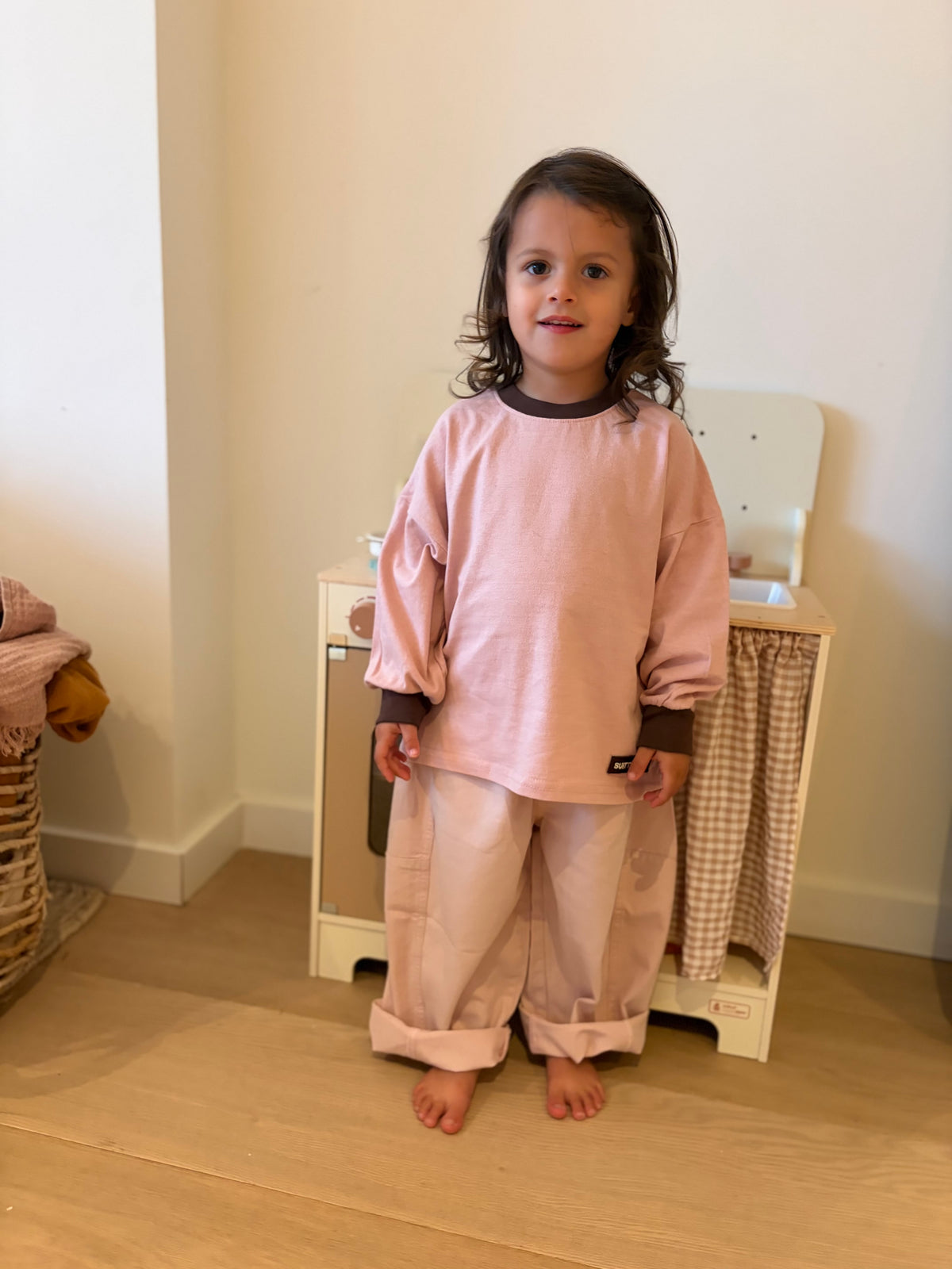 pink barrel pants