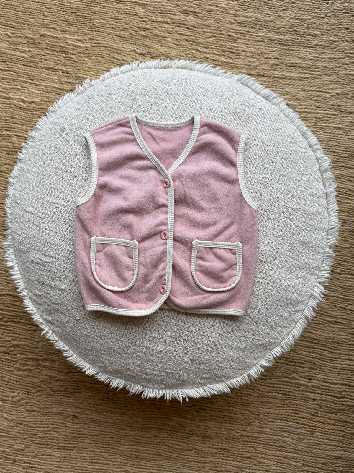 Soft bodywarmer vest -pink