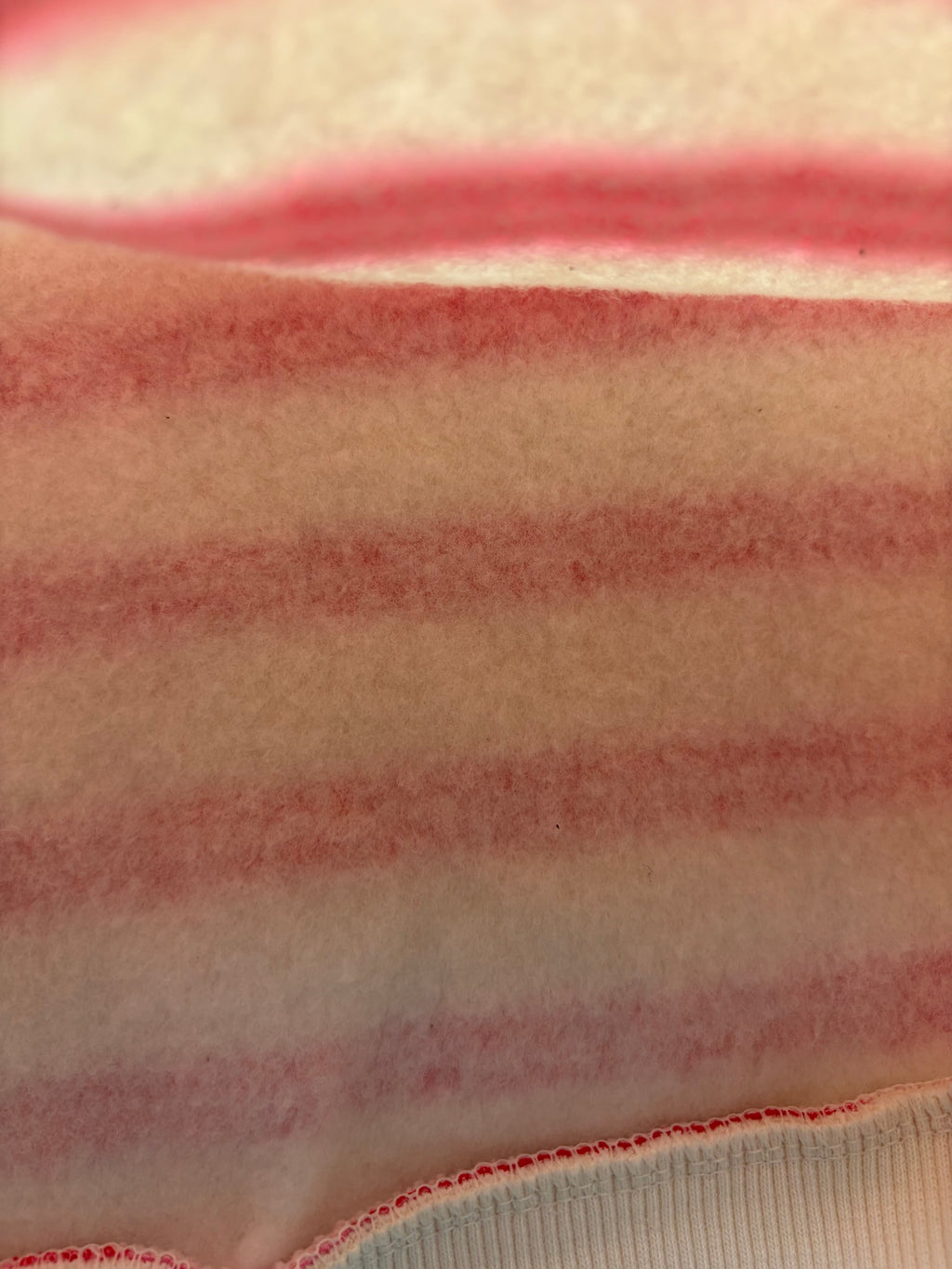 Fleece striped sweater - pink & red