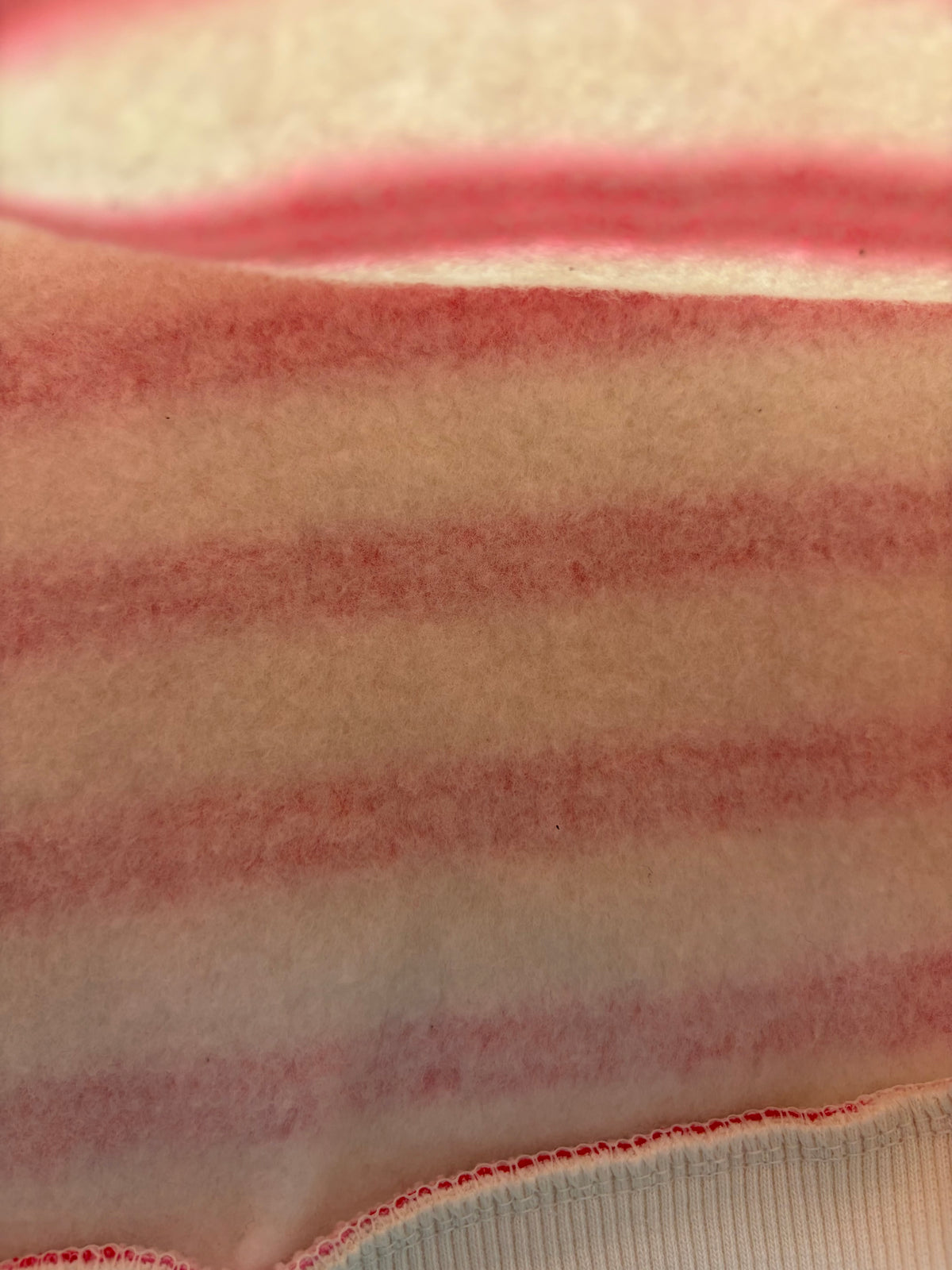 Fleece striped sweater - pink & red