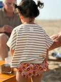 Oversize striped tee - beige