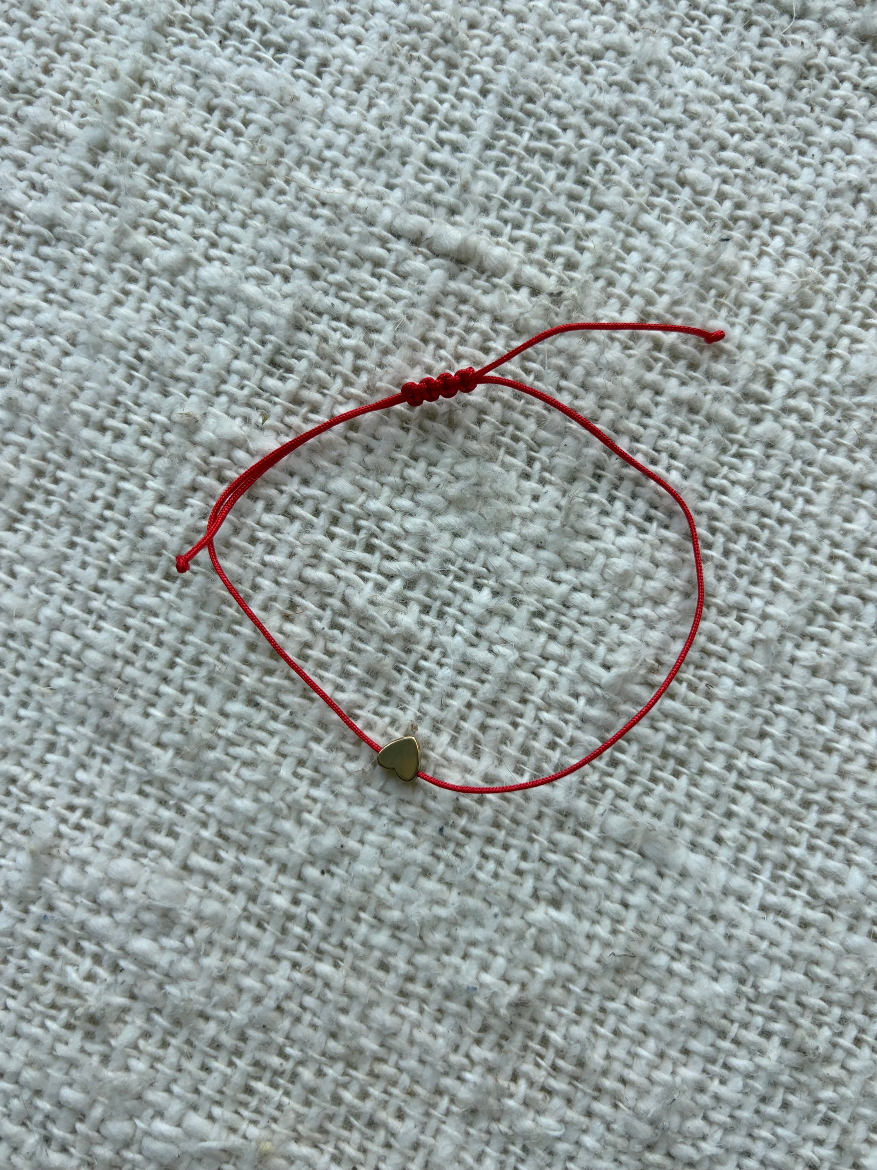 Mothersday gift heart bracelet - red