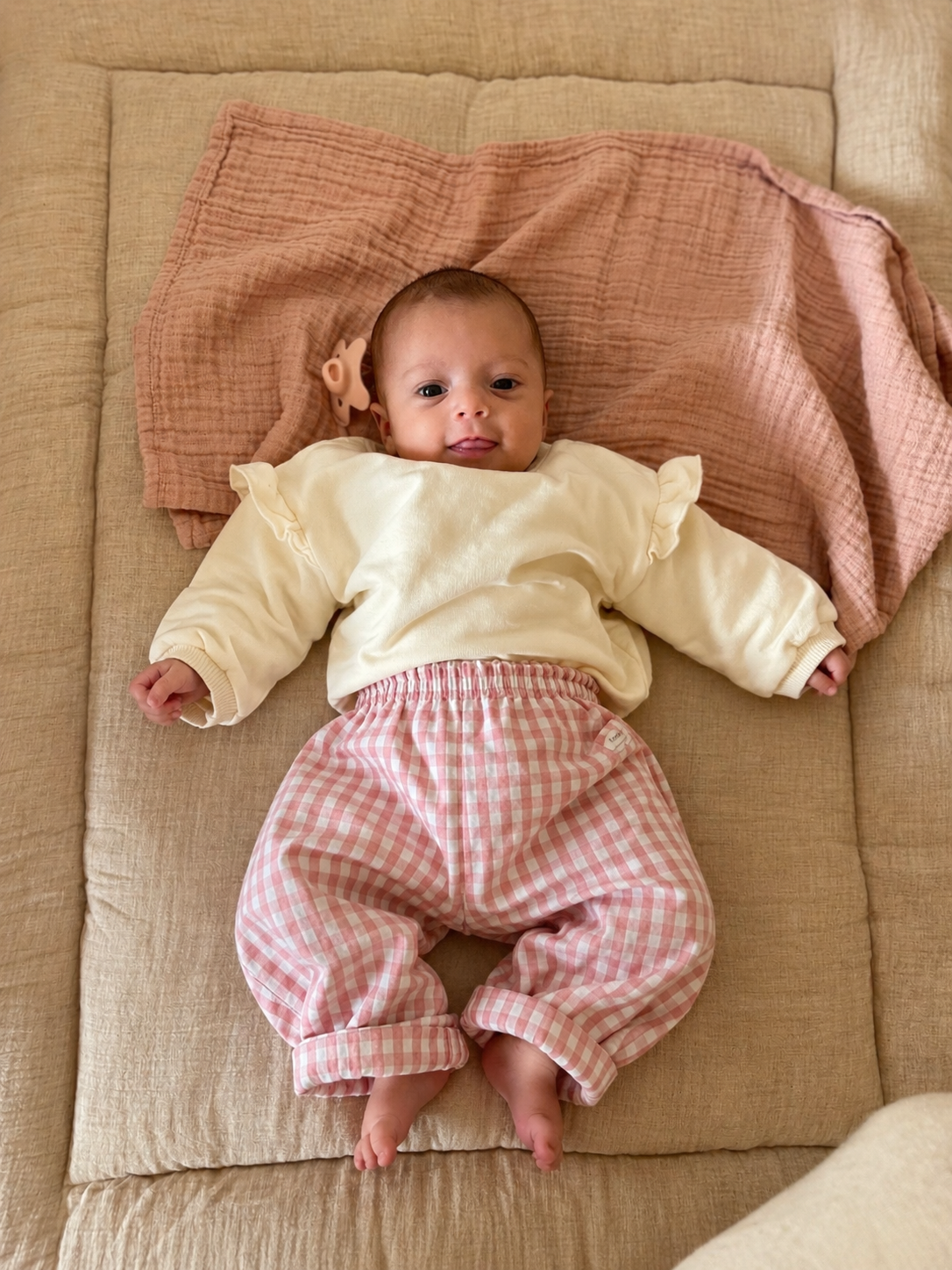 Camille baby checkered pants