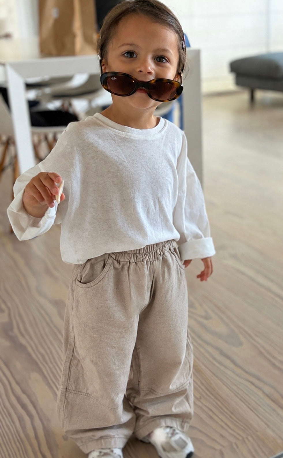 Cool beige baggy pants