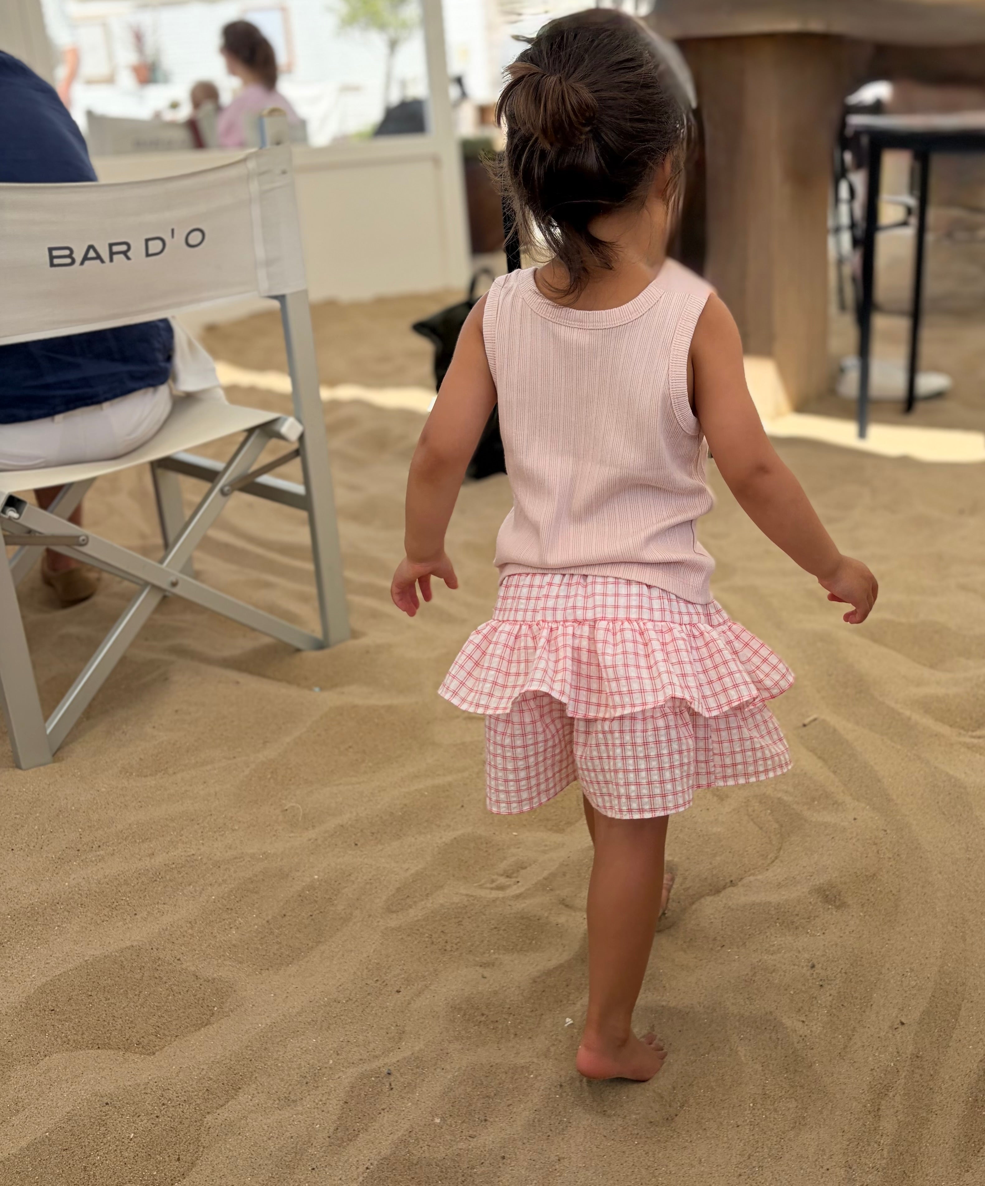Pink vichy Can Can skort