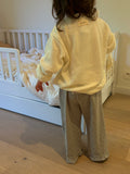 Dotted grey flared pants
