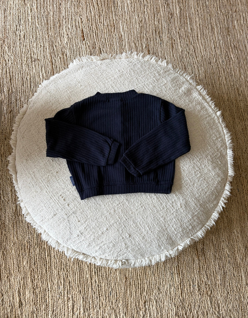 Navy knitted cardigan