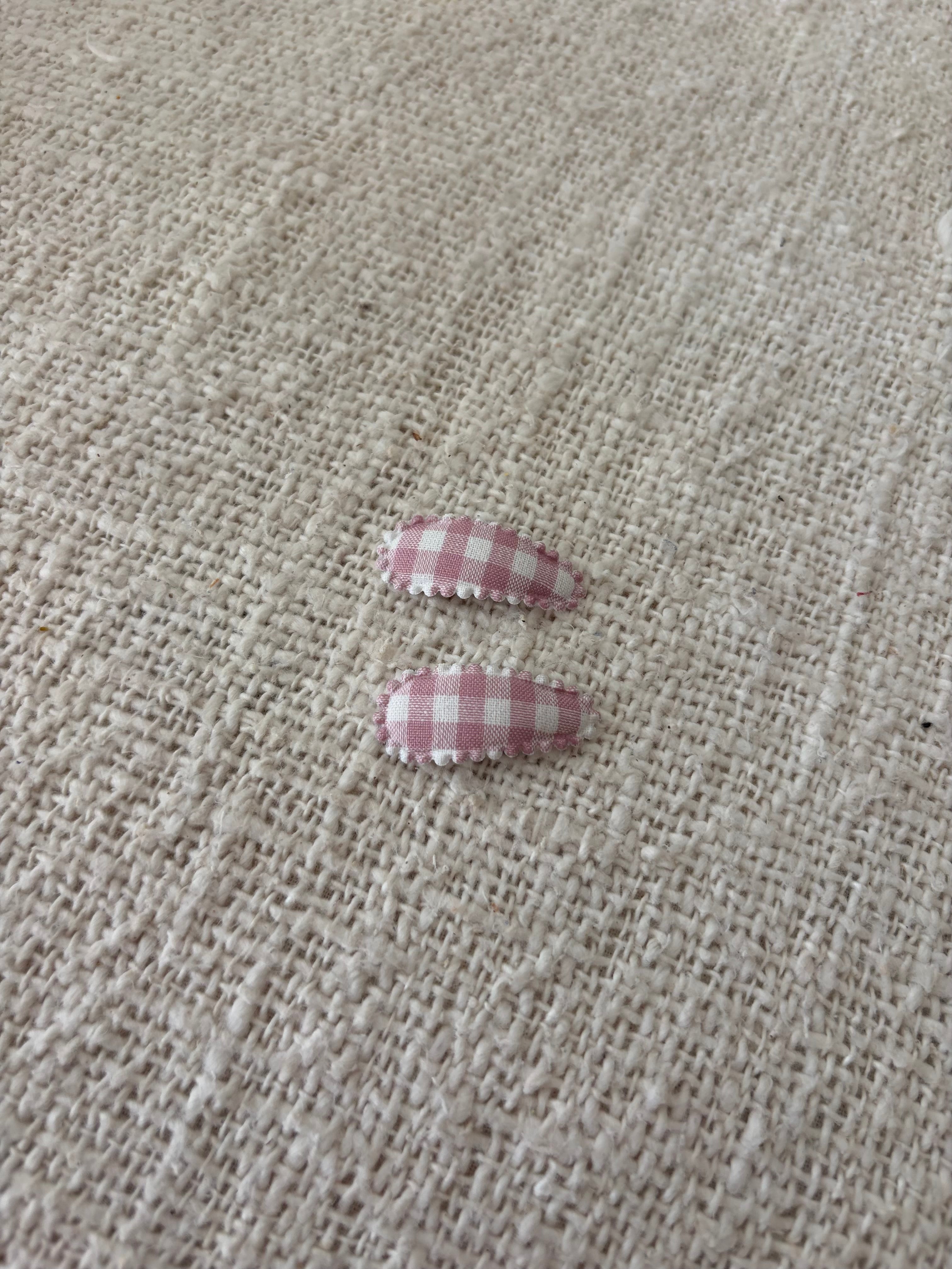 2 baby hairclips vichy dusty pink