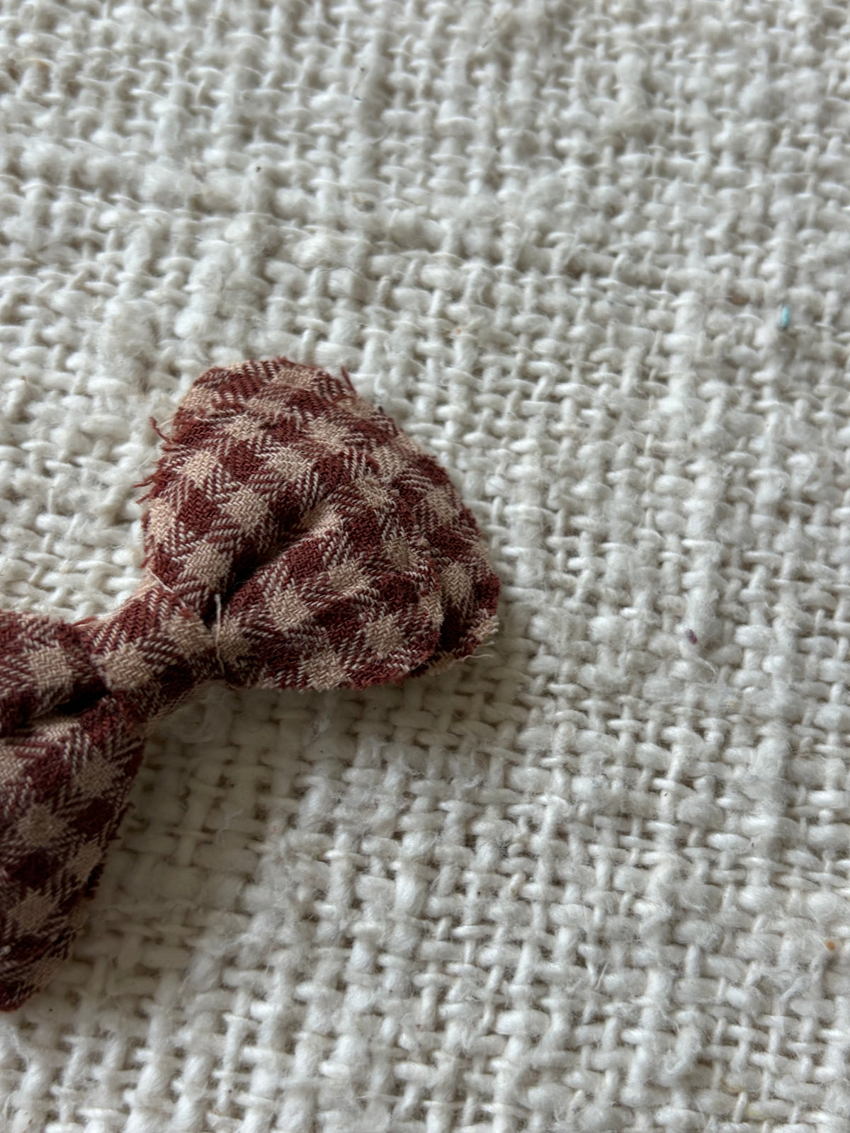 2 bow hair clips brown