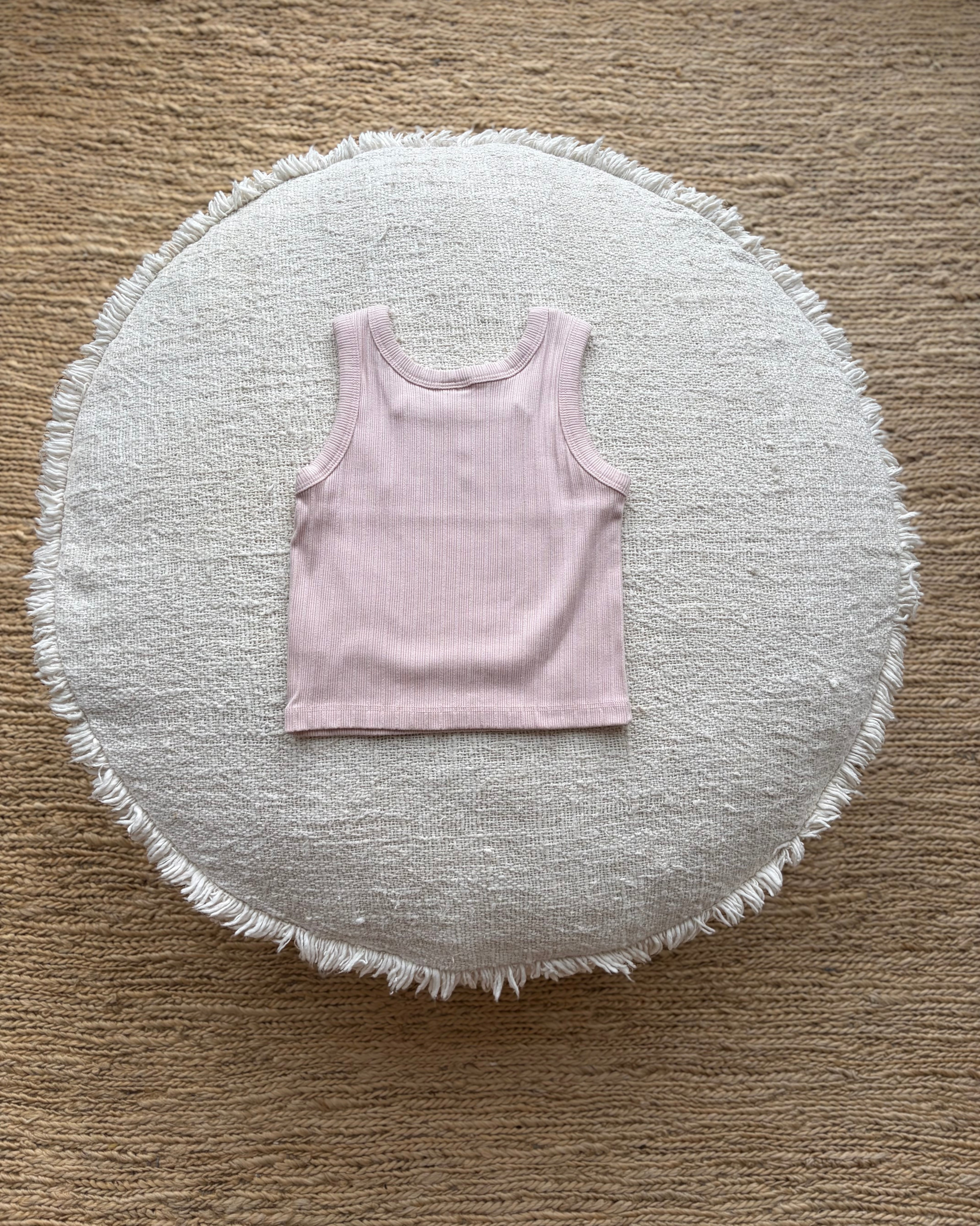 Ribbed tank top - pink