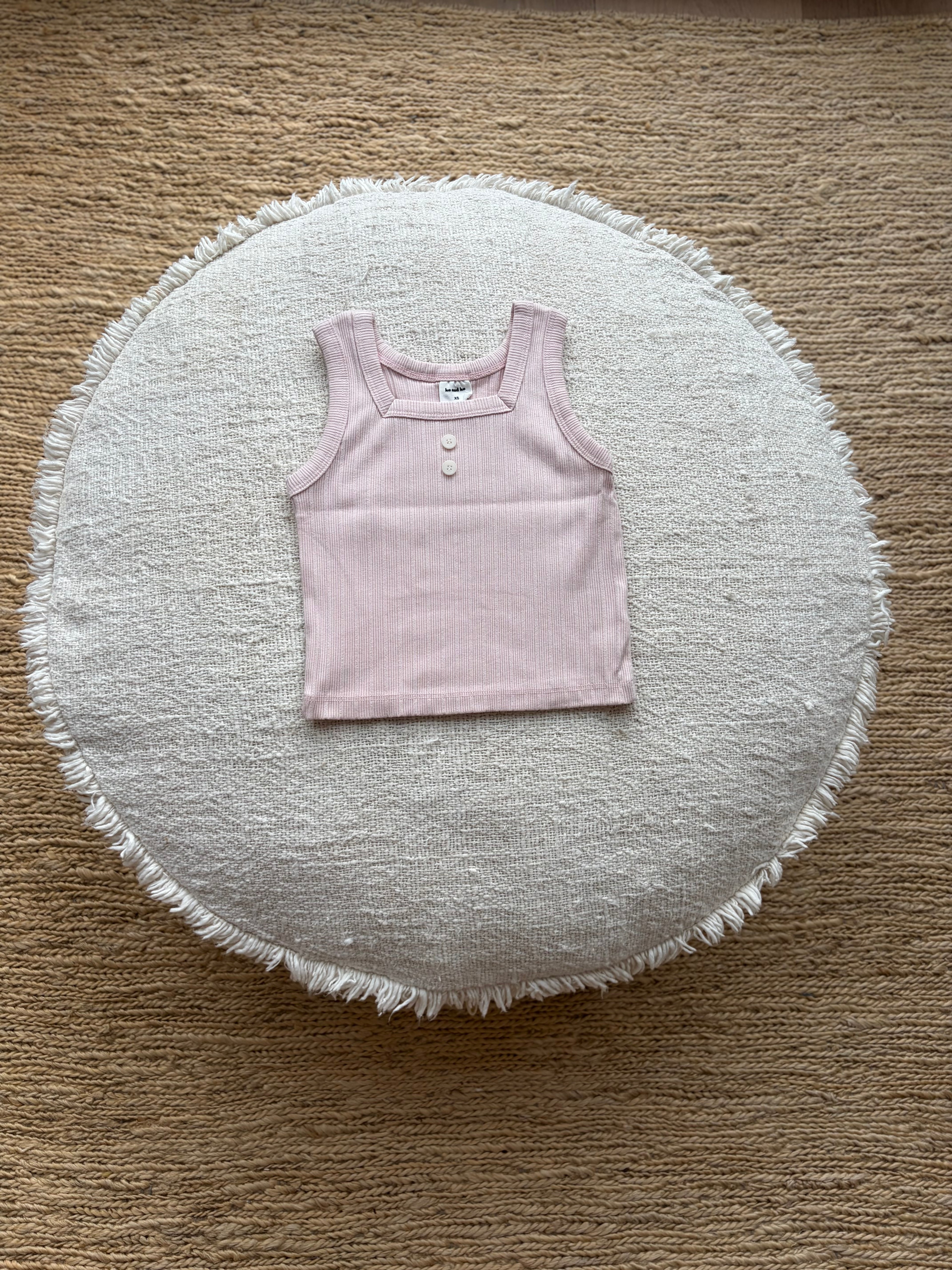 Ribbed tank top - pink