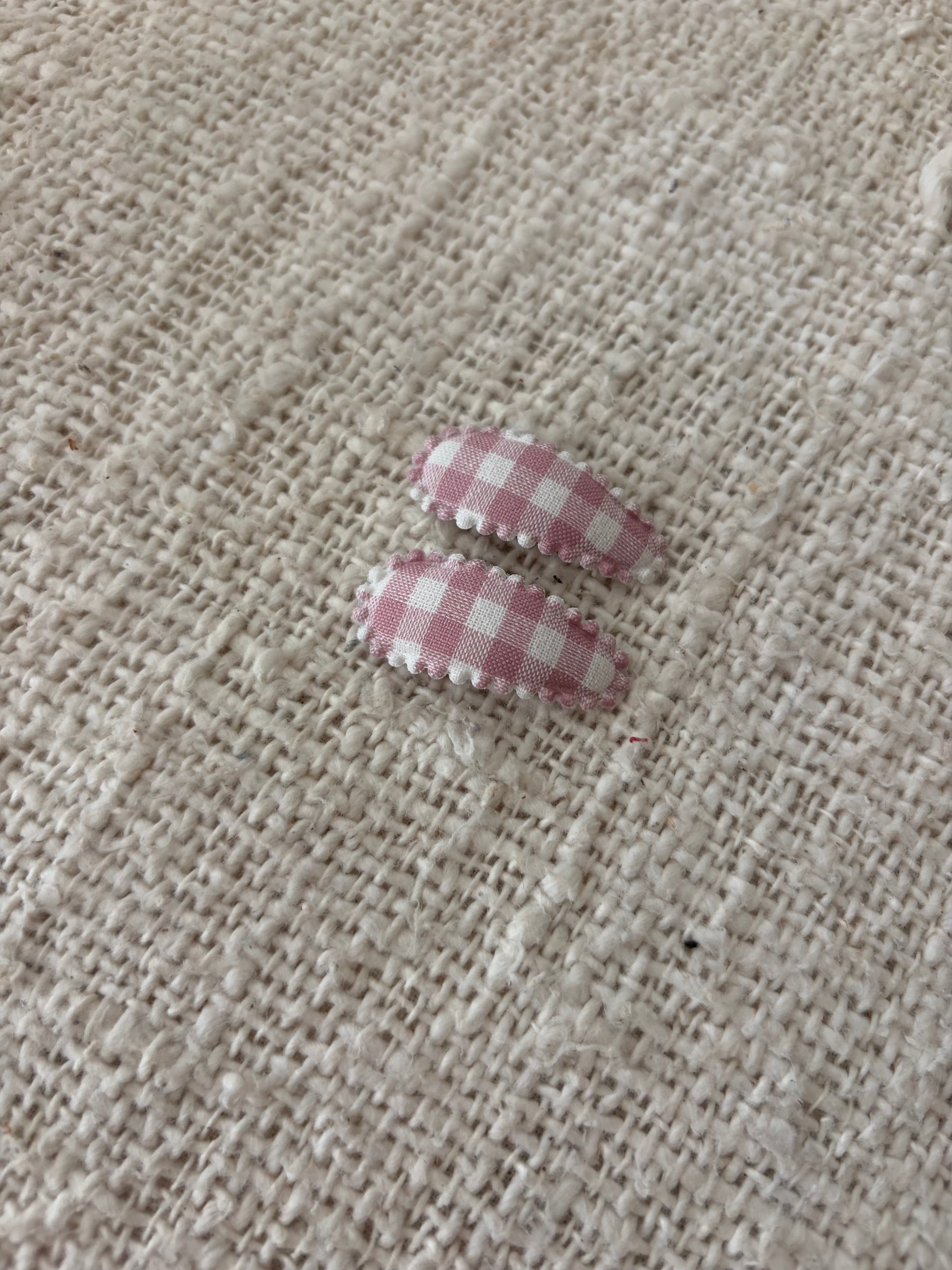2 baby hairclips vichy dusty pink