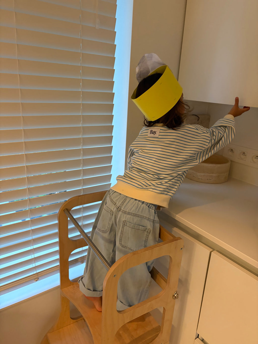 Oversize striped sweater - blue