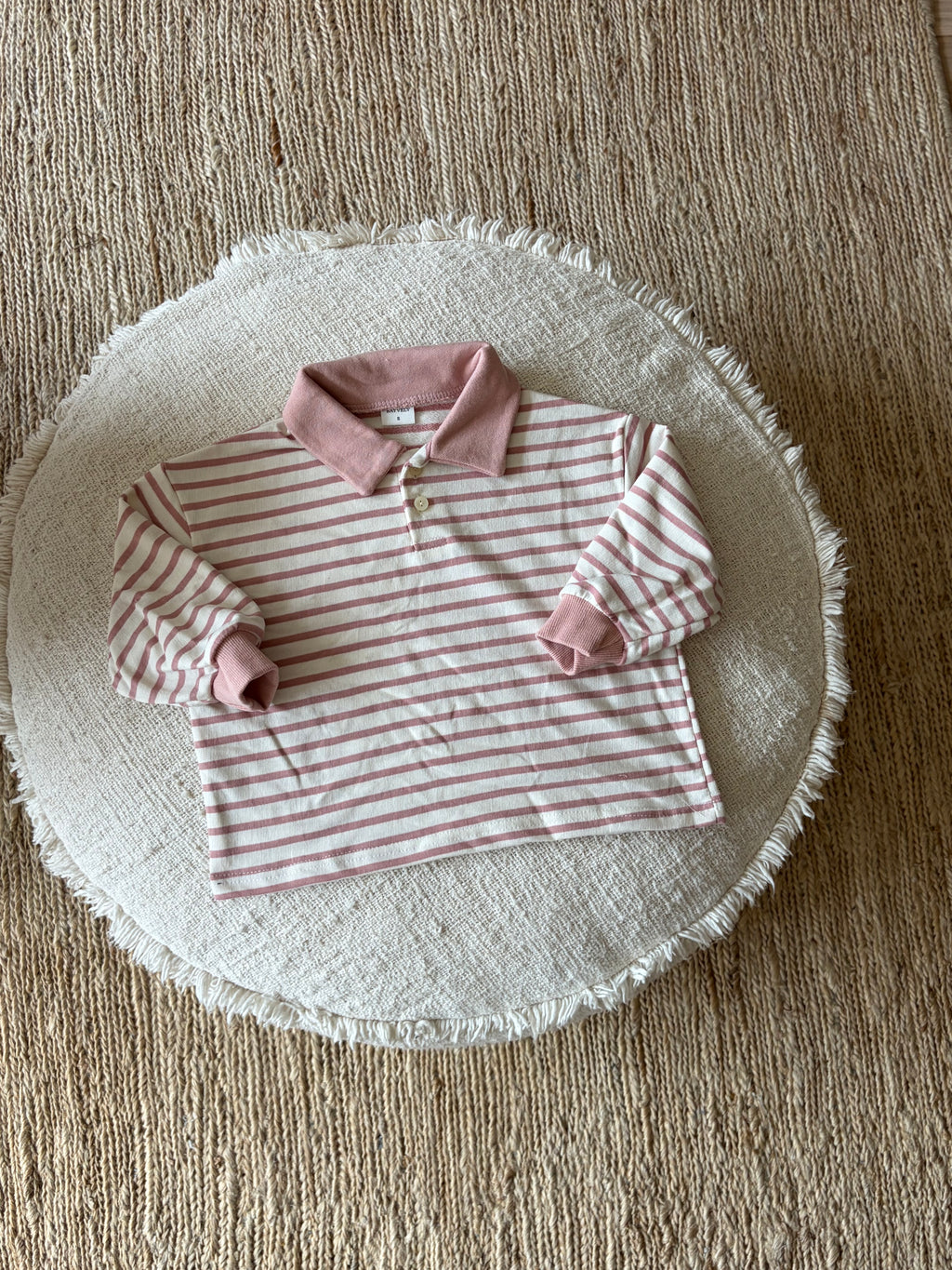 Polo sweatshirt pink