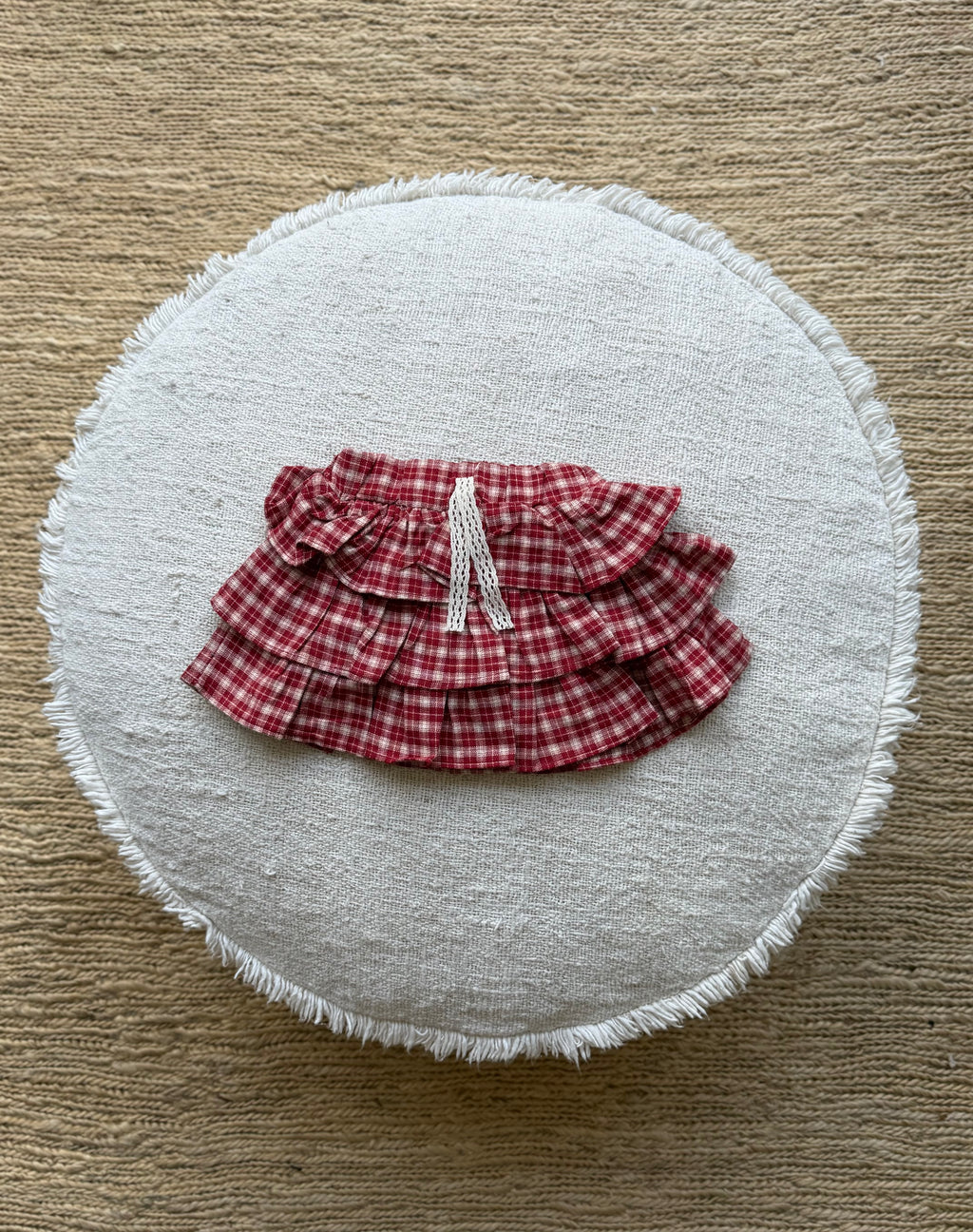Flanel Can Can skirt - red