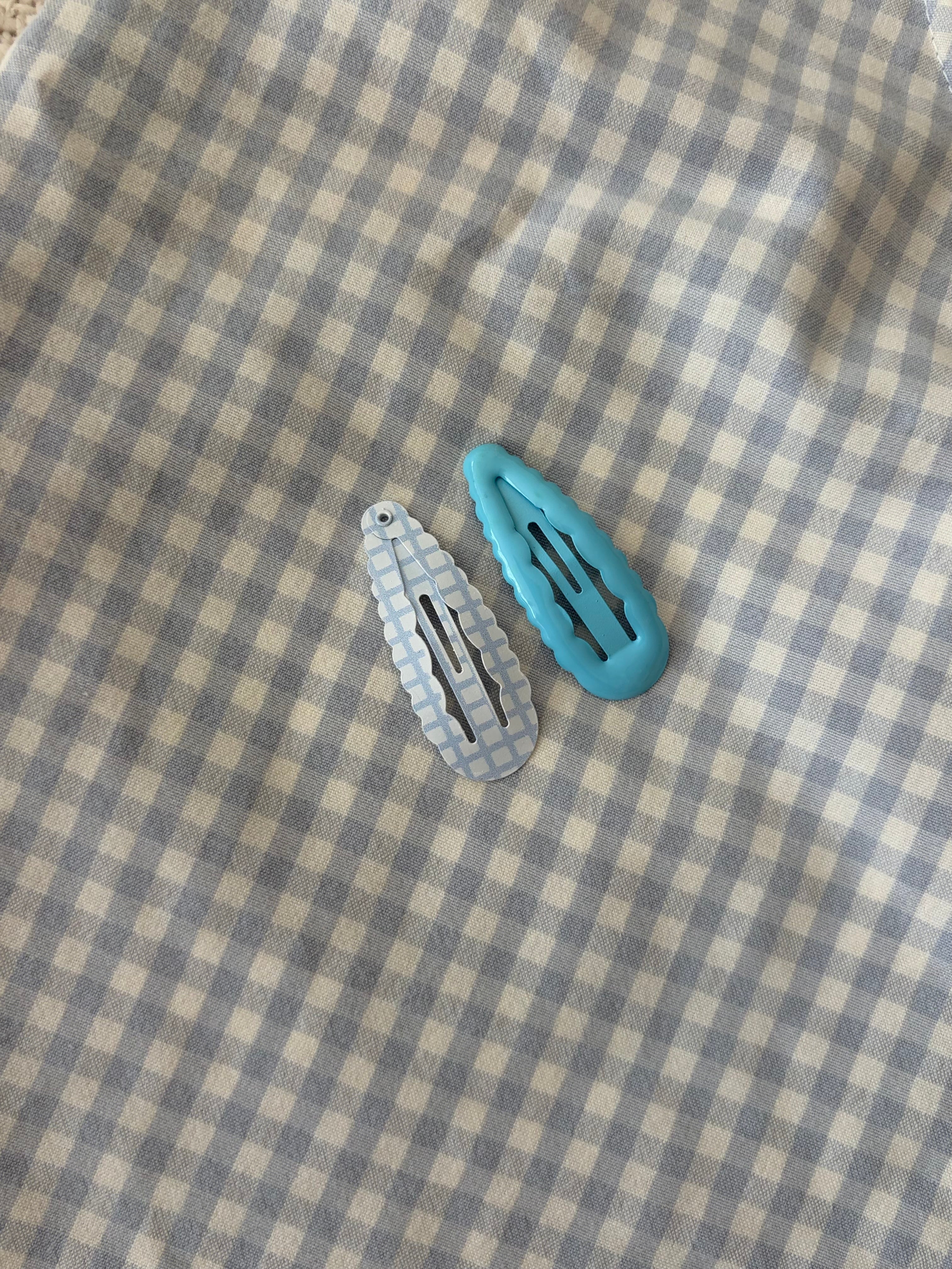 Blue & vichy 2 hairclips