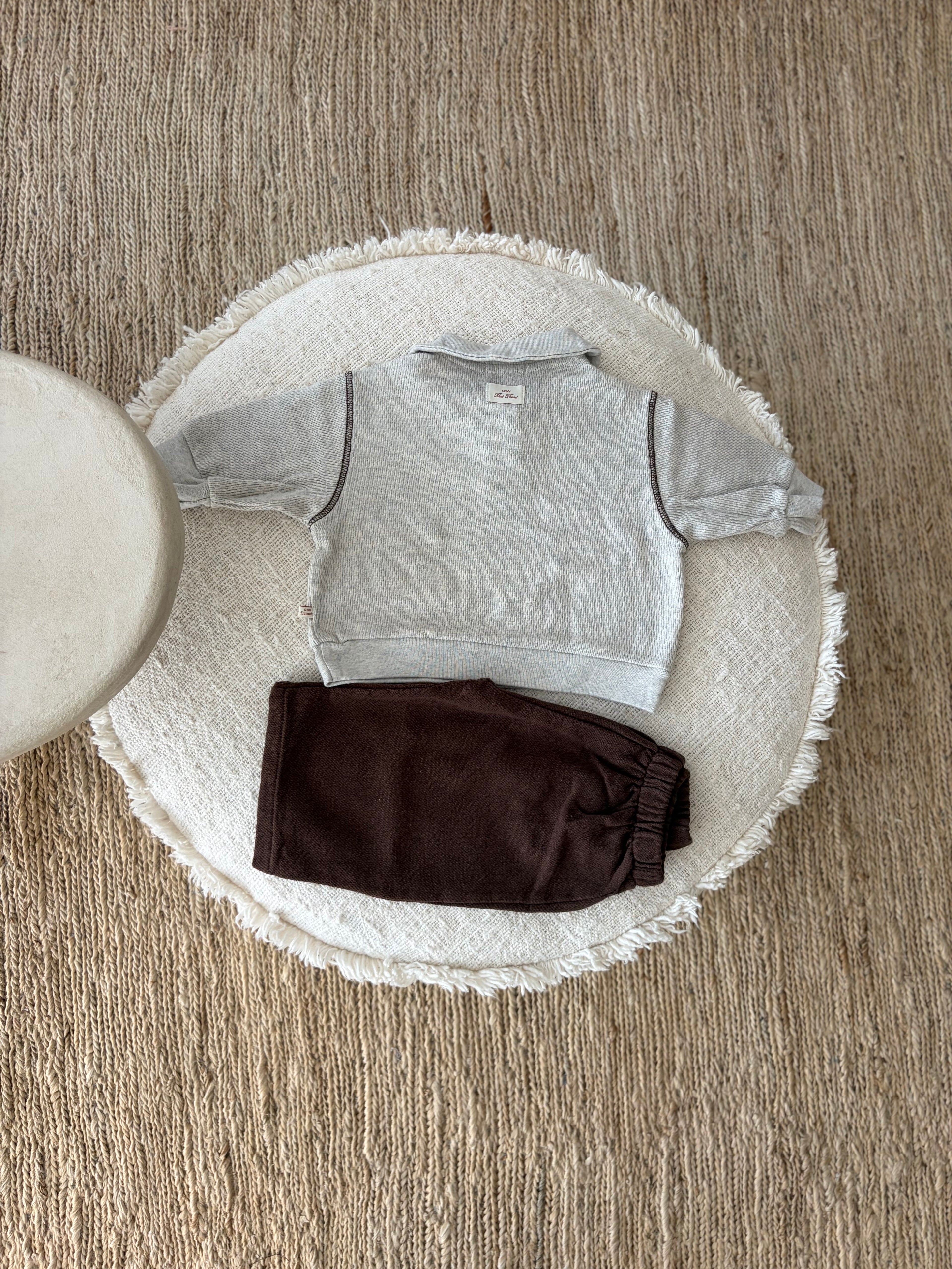 Polo sweatshirt oatmeal