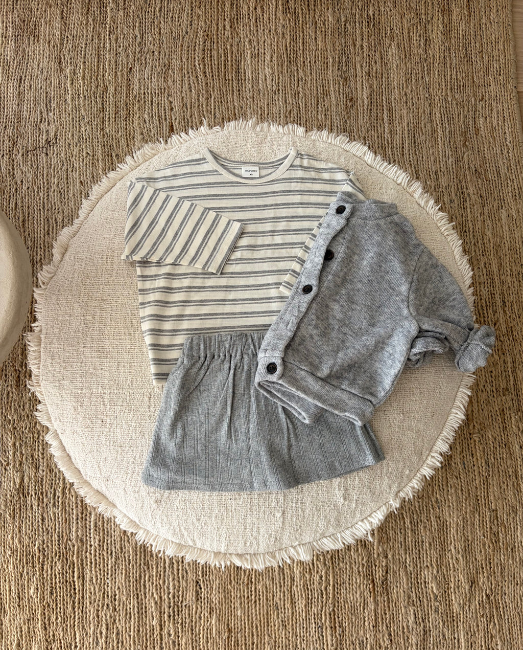 Striped longsleeve grey