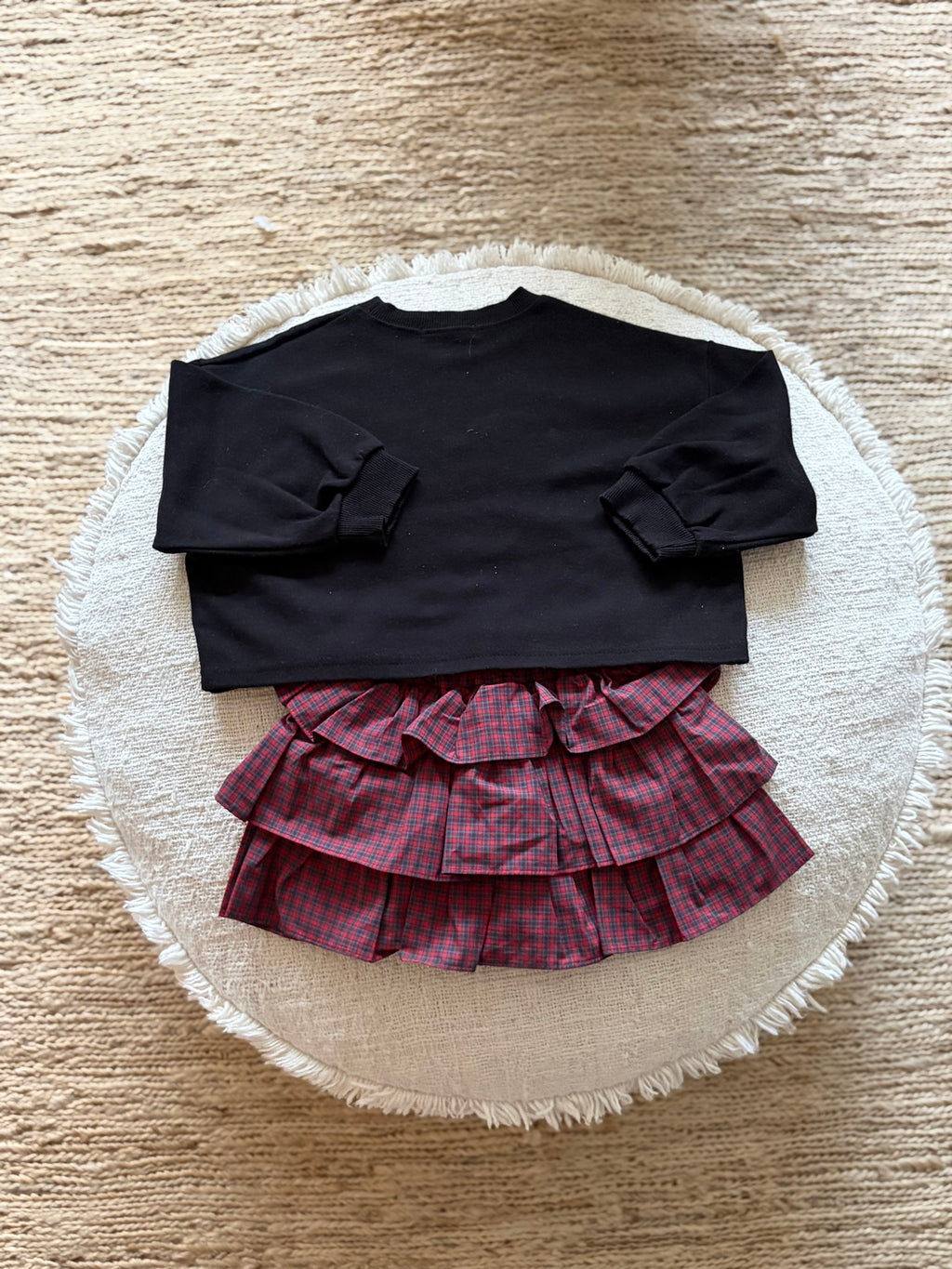 Vichy heart sweater