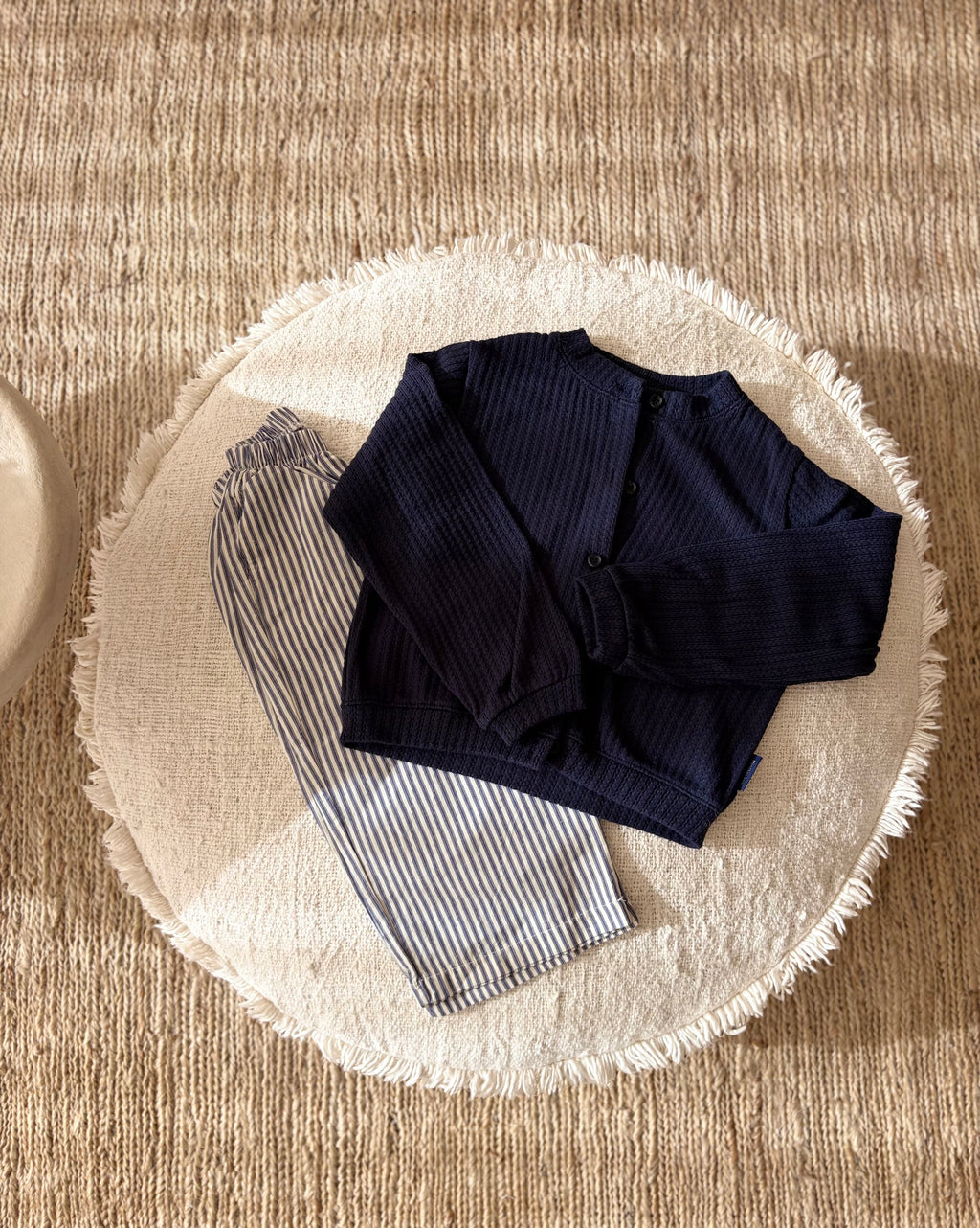 Navy knitted cardigan
