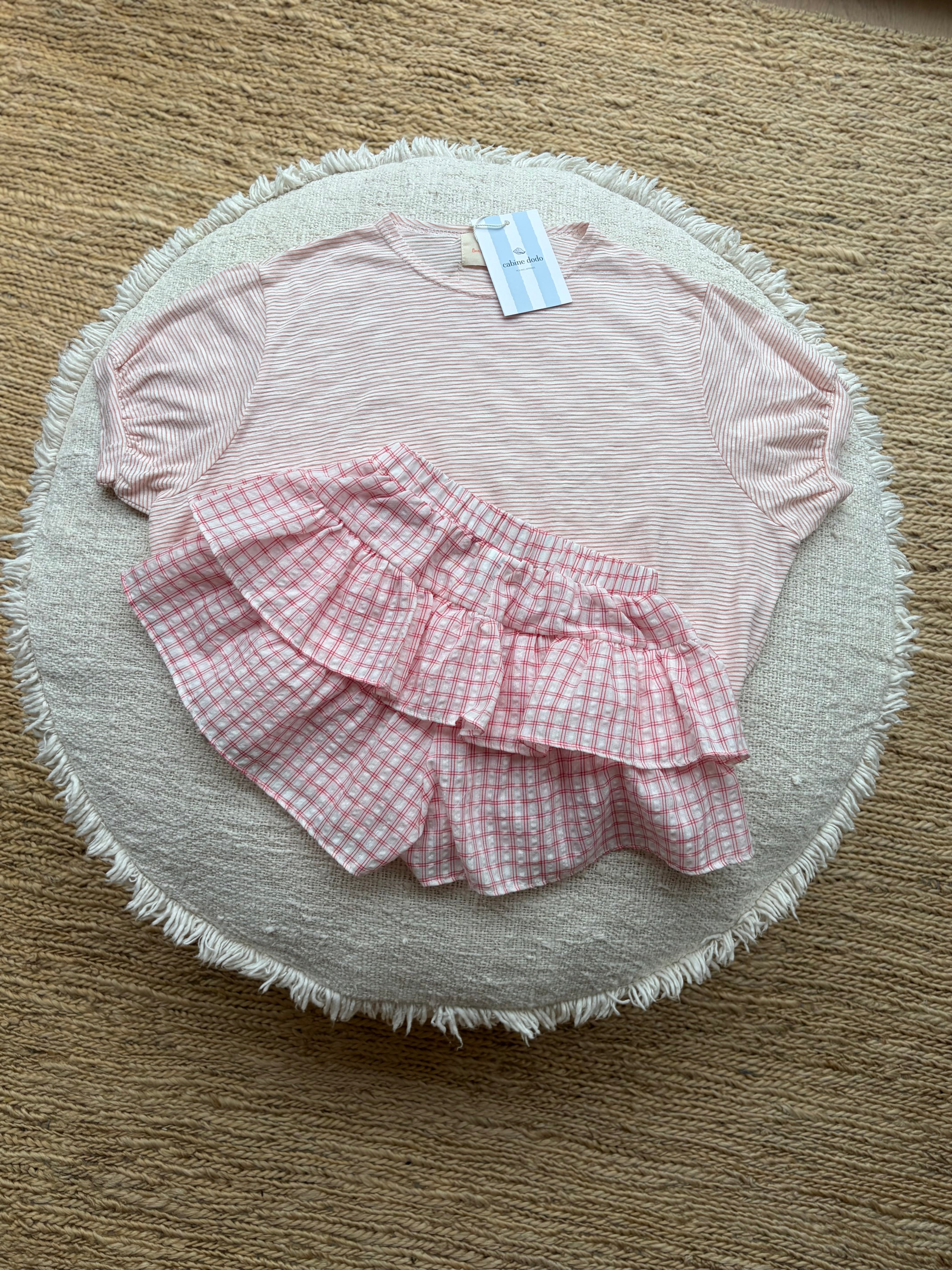 Pink vichy Can Can skort