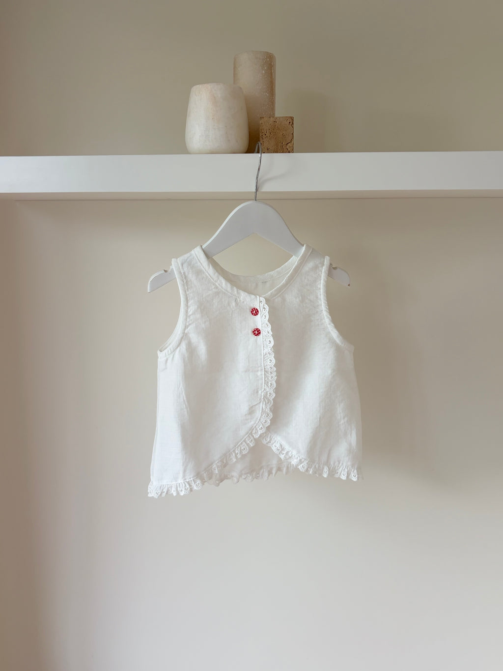 Louise split top Baby blue or Ivory