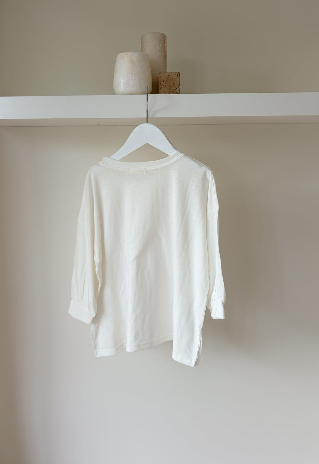 Oversize puff longsleeve - White