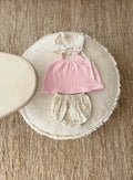 Soft muslin baby top - pink
