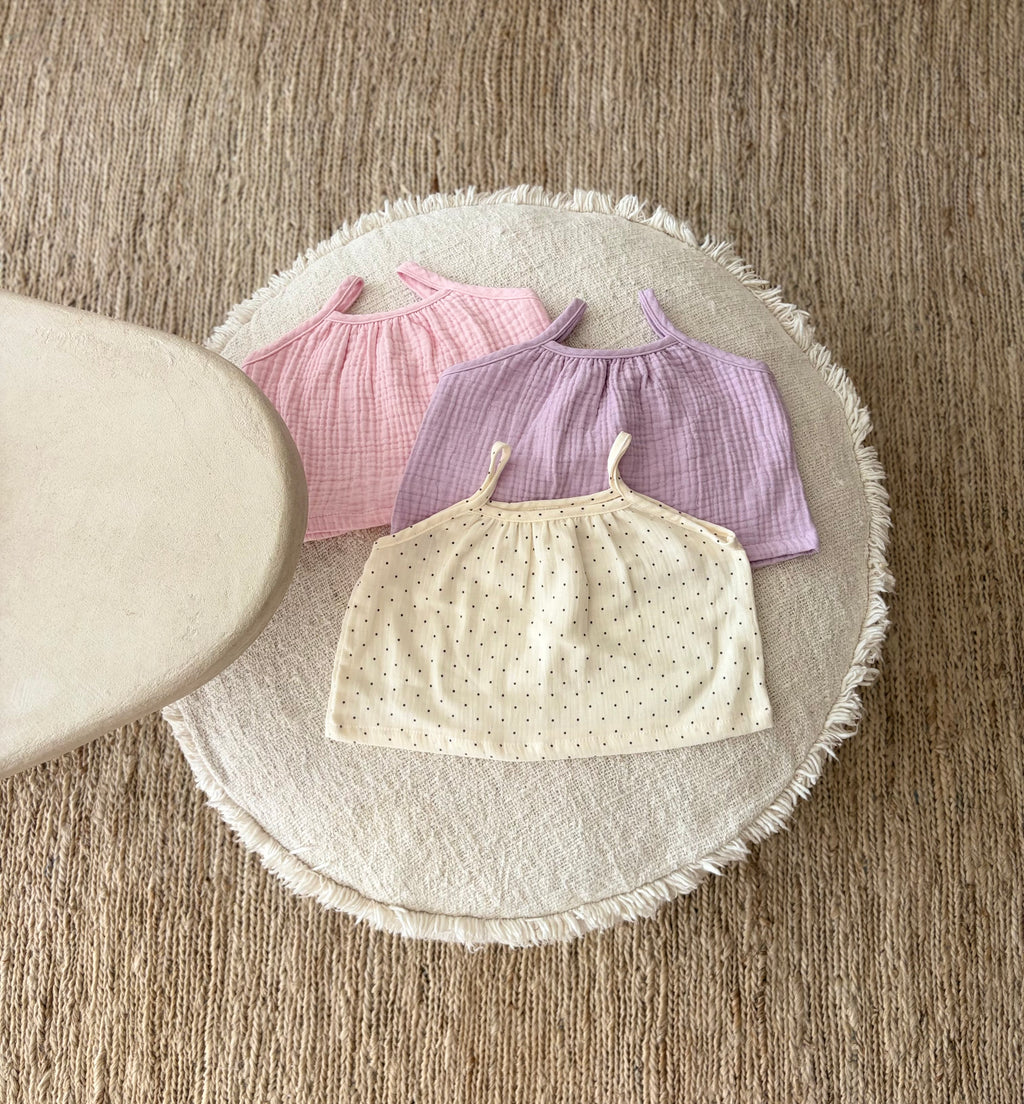 Soft muslin baby top - lila