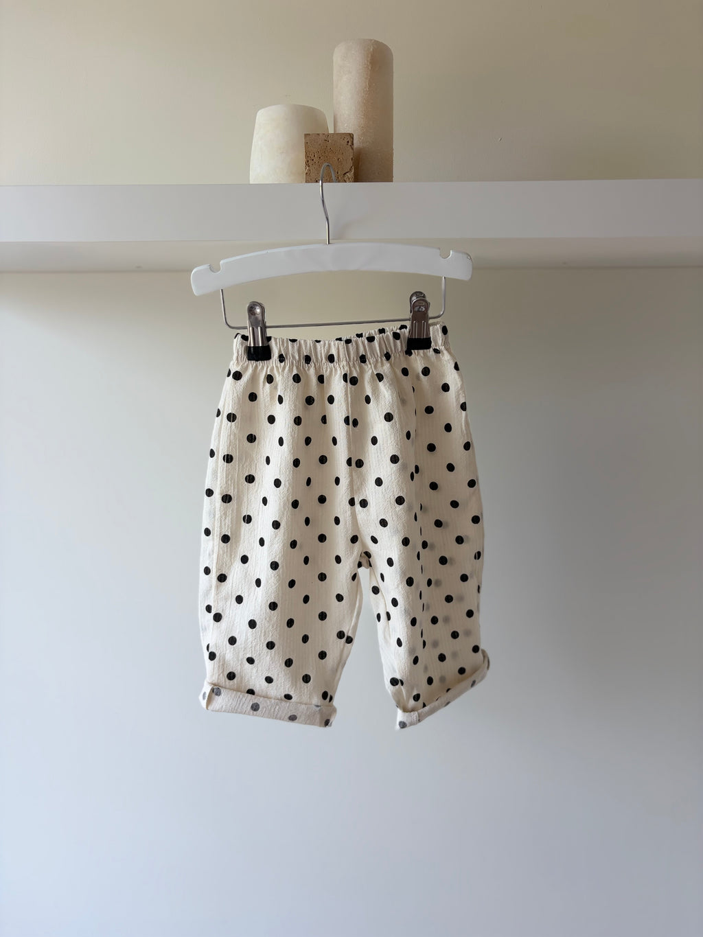 Black dotted baby pants