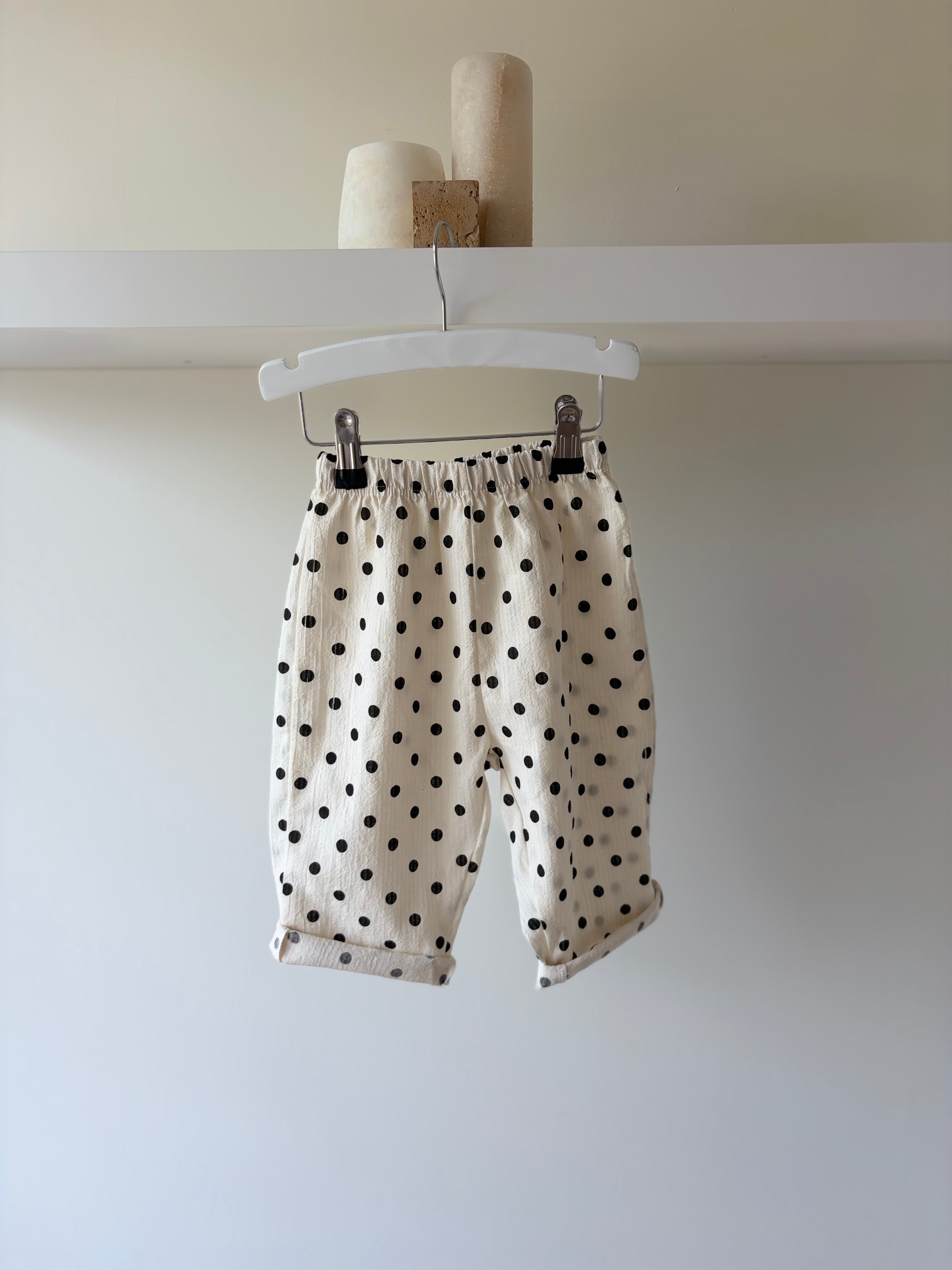 Black dotted baby pants