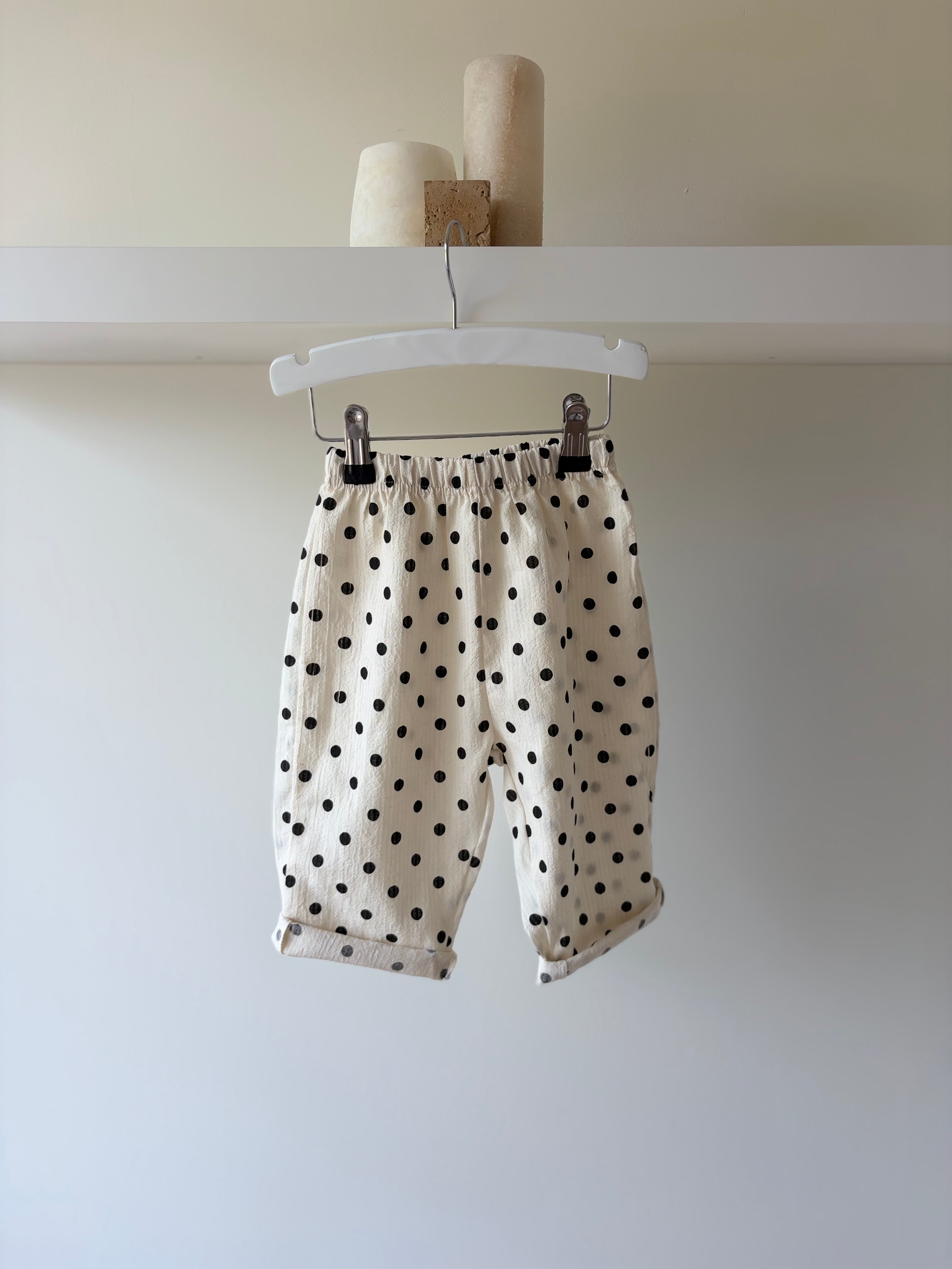 Black dotted baby pants