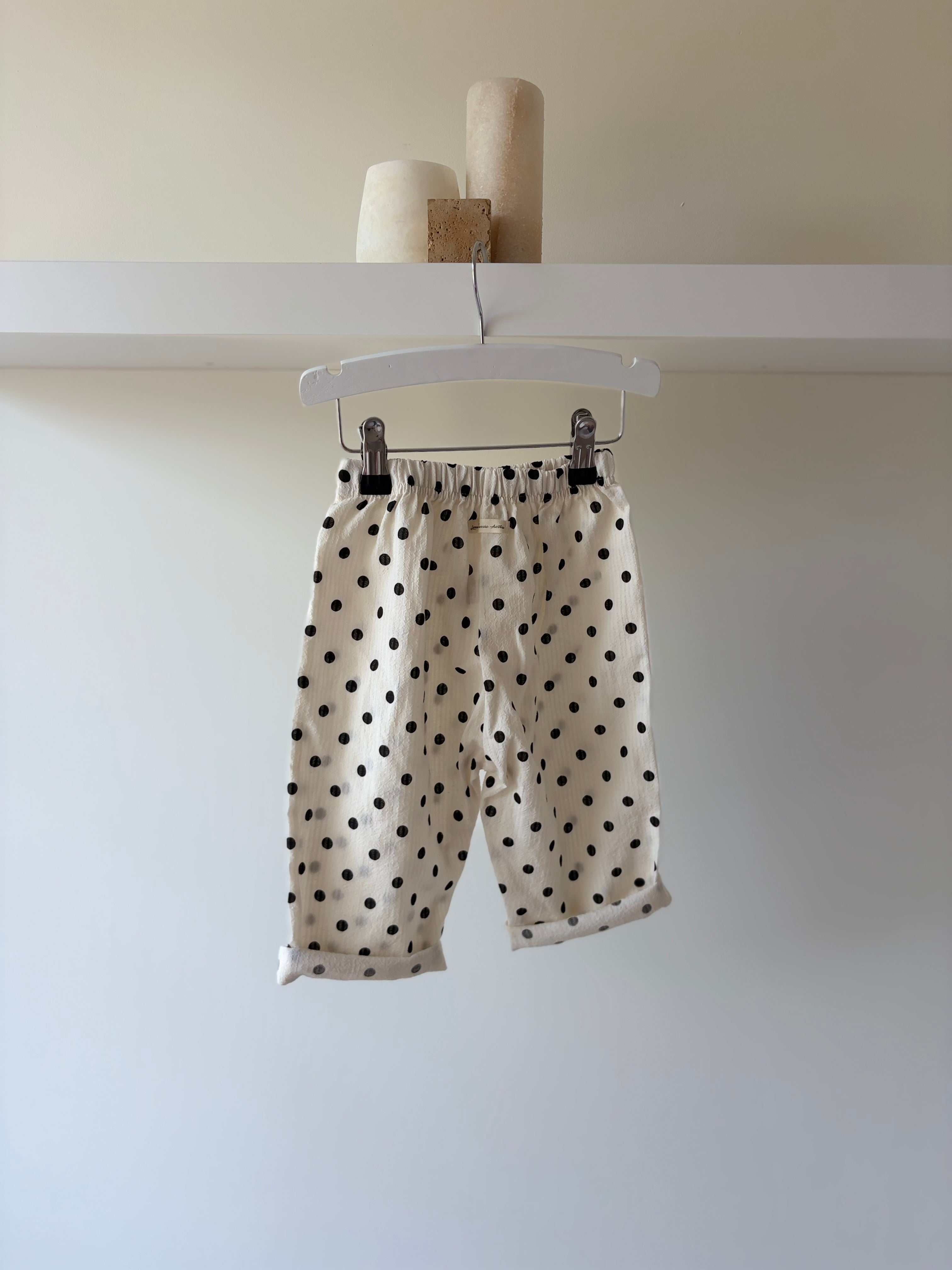 Black dotted baby pants
