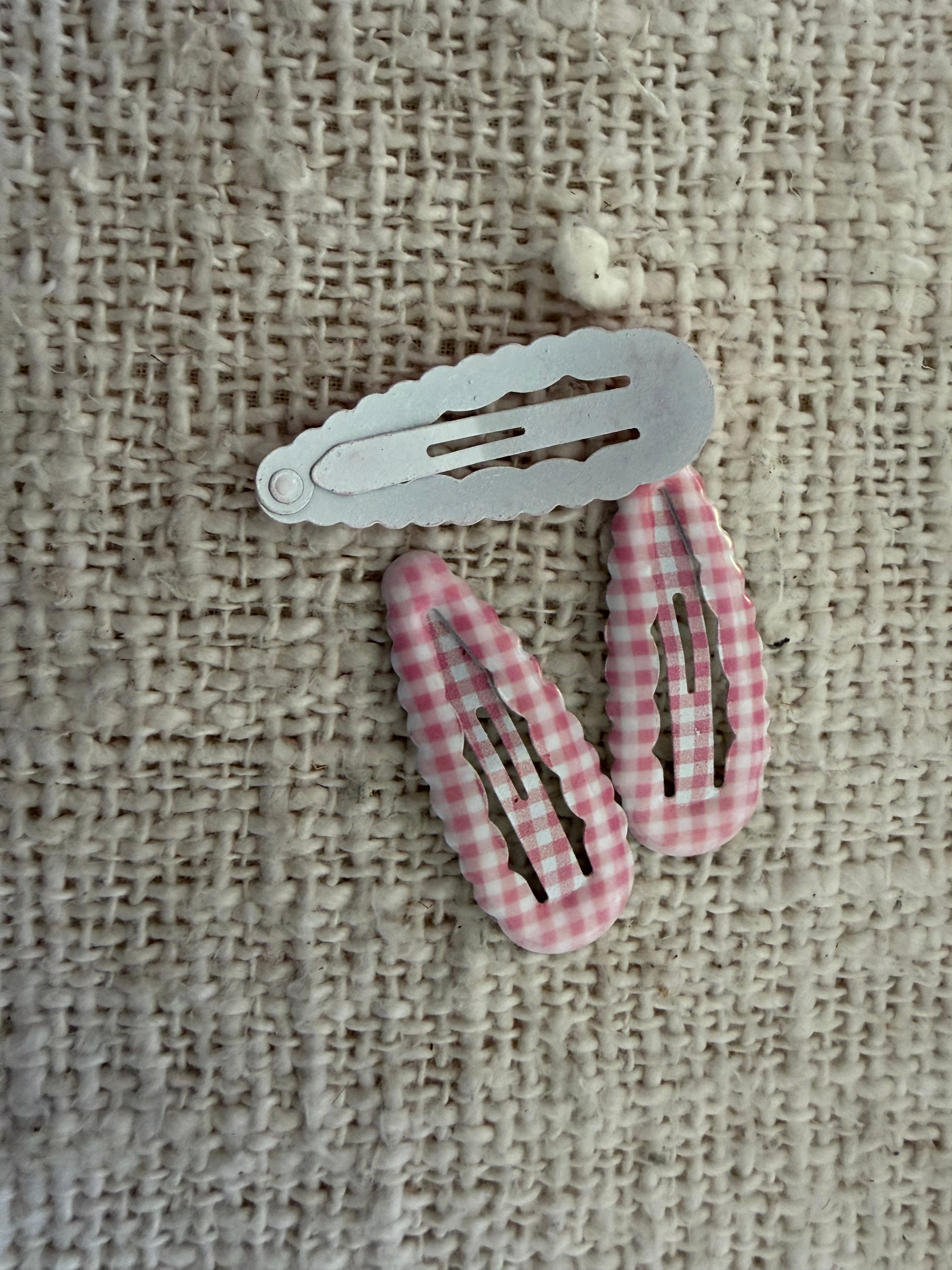 Pink hairpin - stripes set of 3