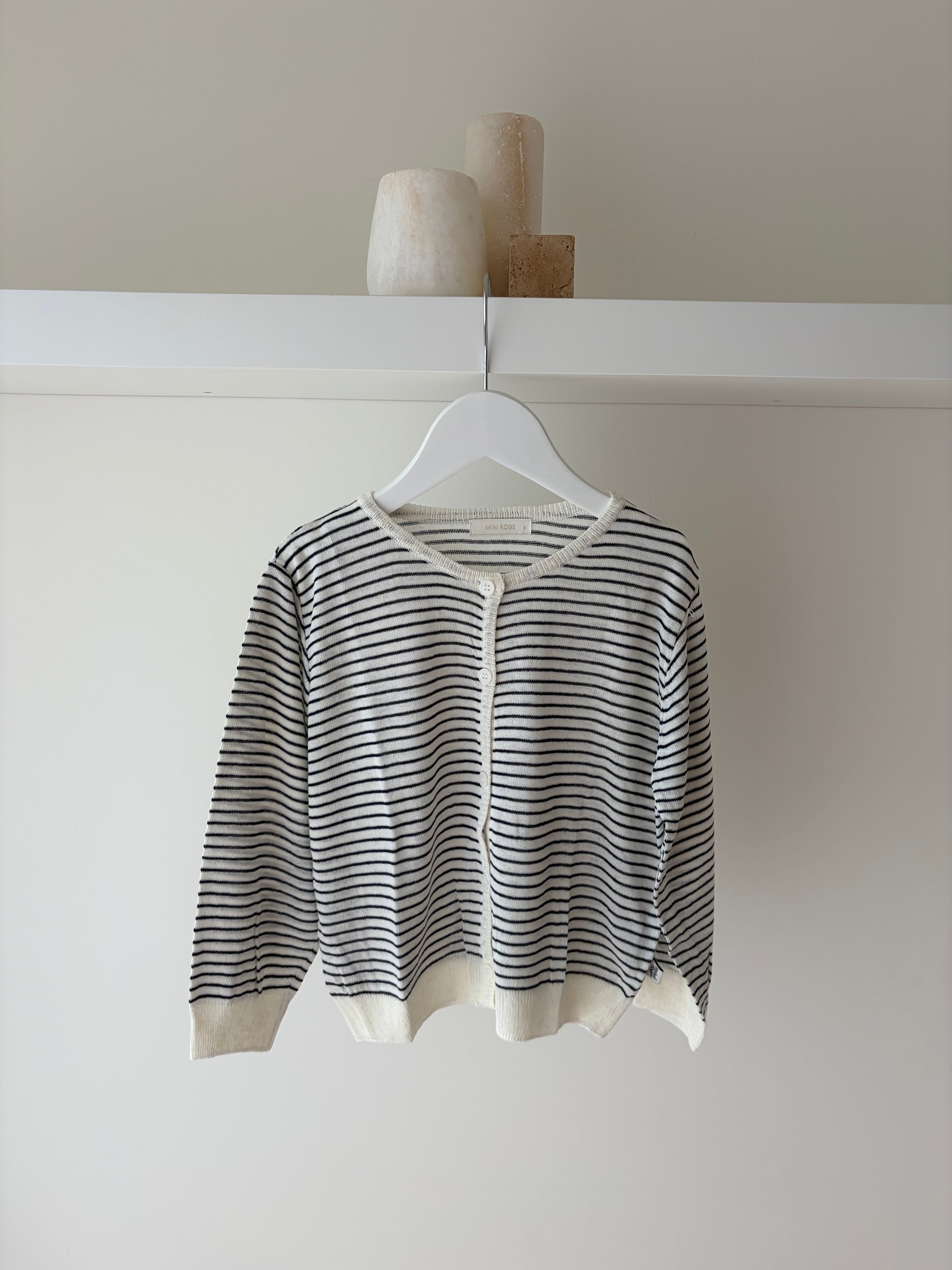 Striped summer cardigan - 20% linen