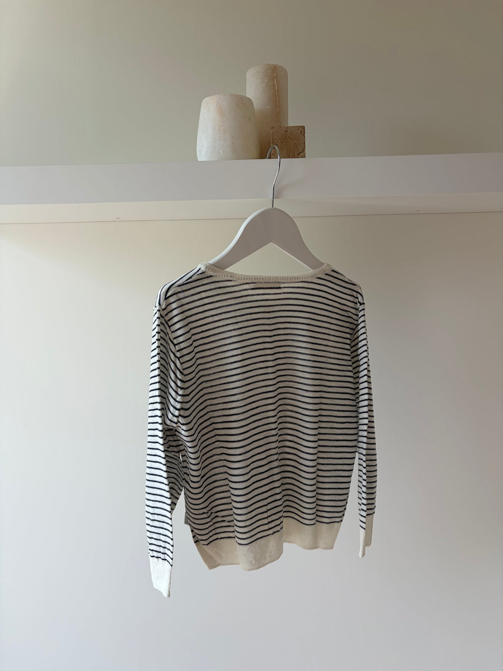 Striped summer cardigan - 20% linen