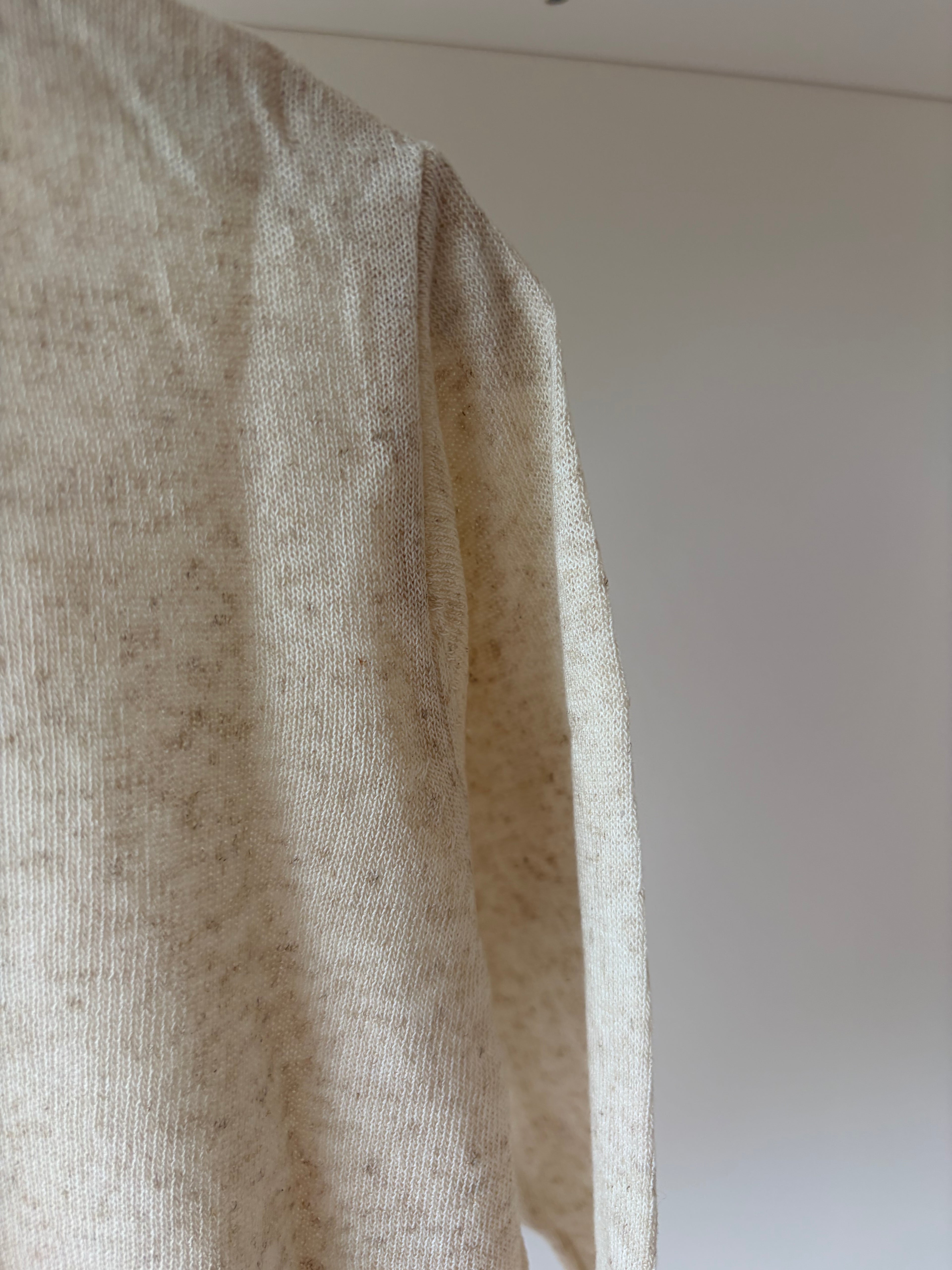Beige summer cardigan - 20% linen