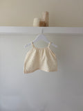Soft dotted muslin baby top