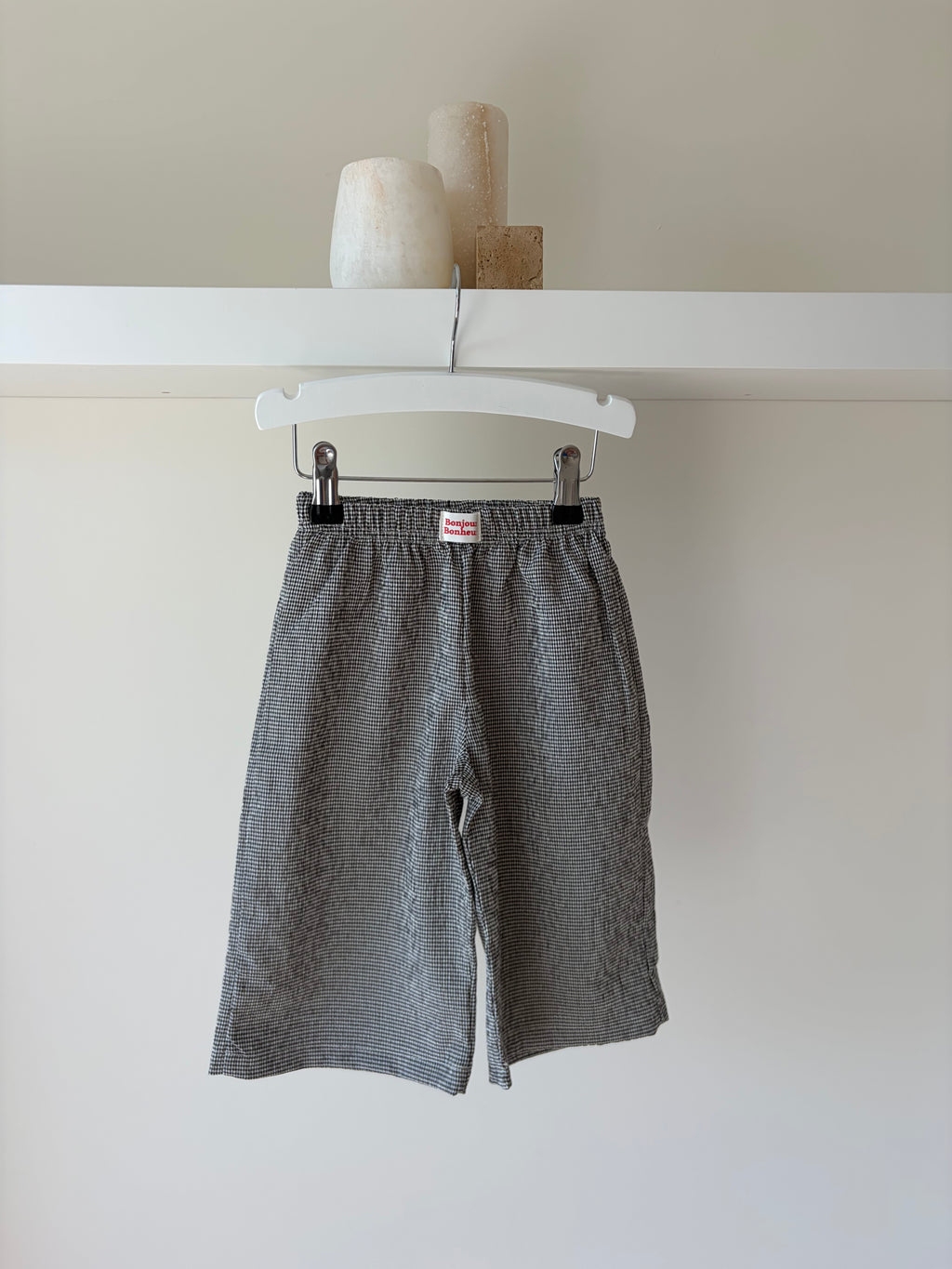 Vichy pants - black & white