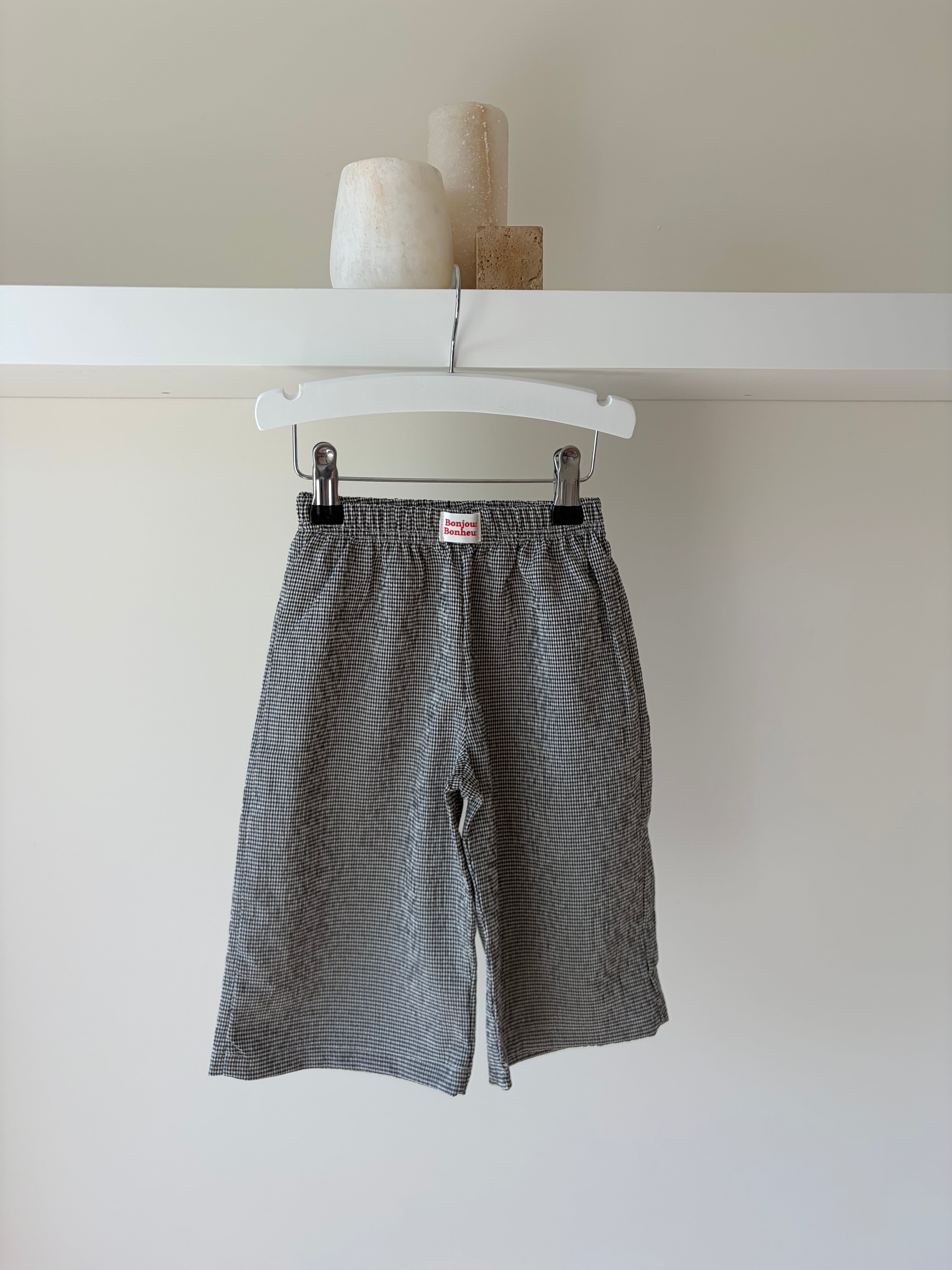 Vichy pants - black & white