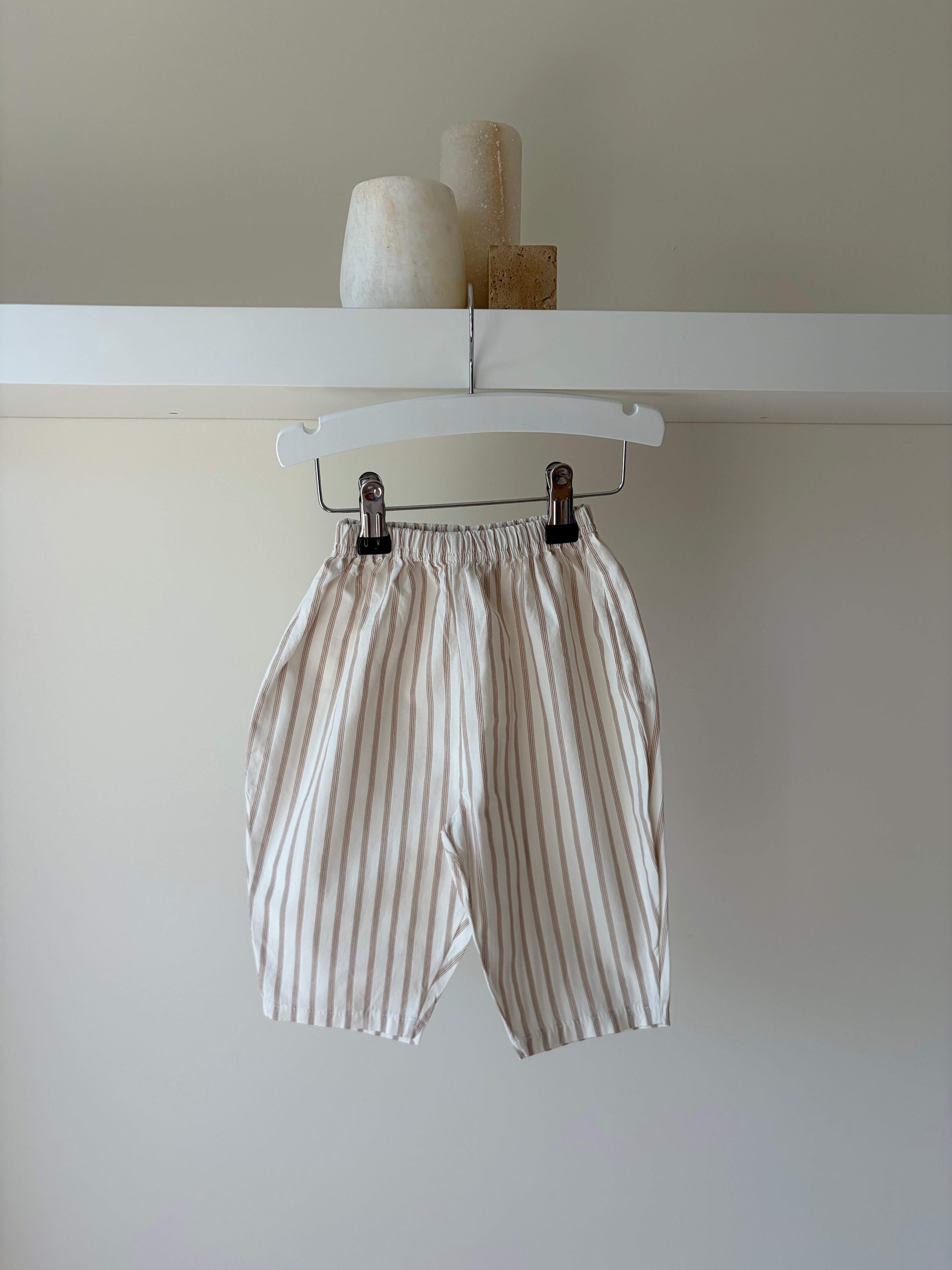 Striped pants - beige