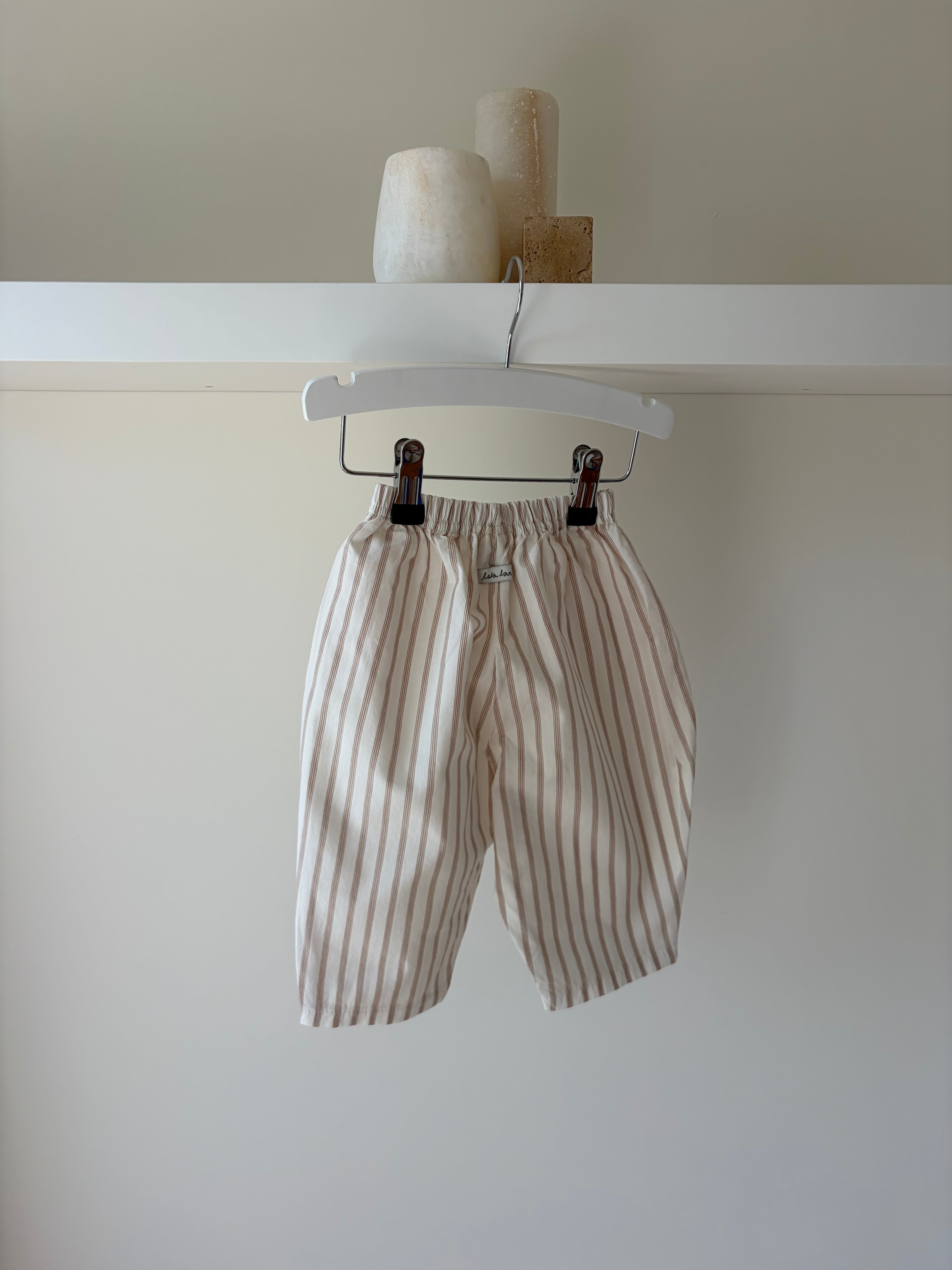 Striped pants - beige