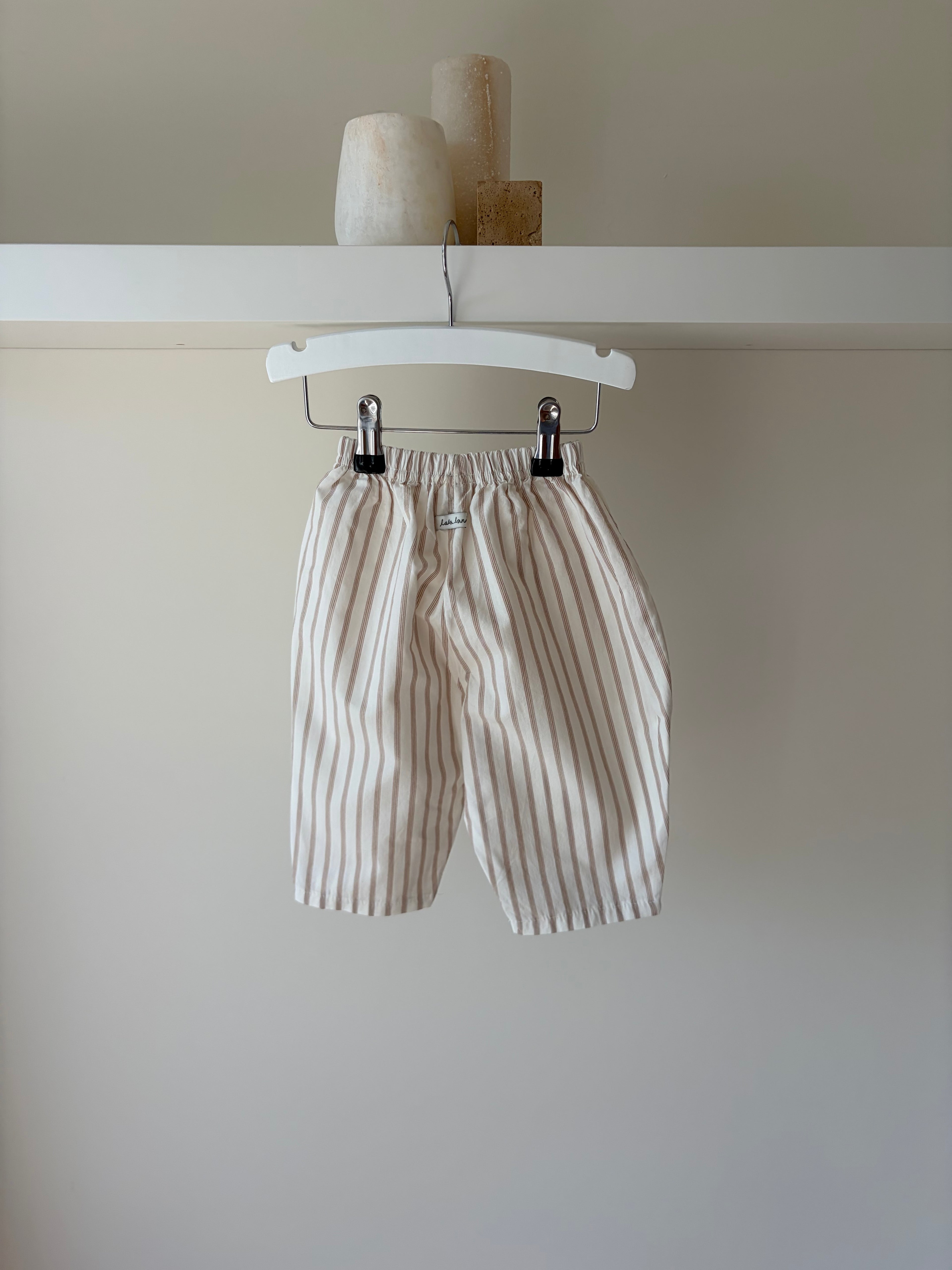 Striped pants - beige