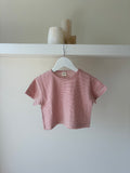 Oversize striped tee - red & white