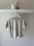 Oversize striped tee - grey & white